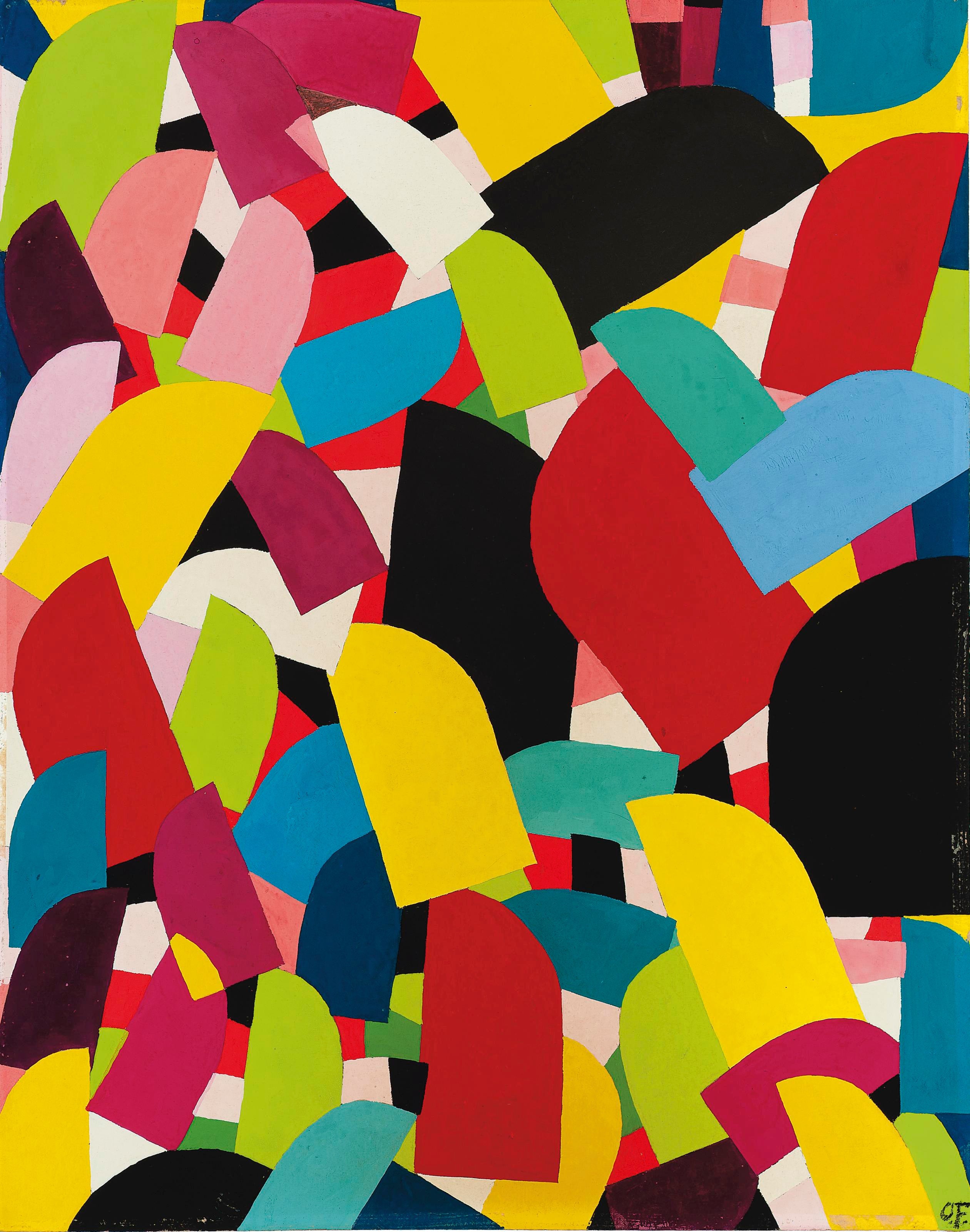 Otto Freundlich — Untitled (1936) | Colourful Abstract Mosaic Fine Art Print