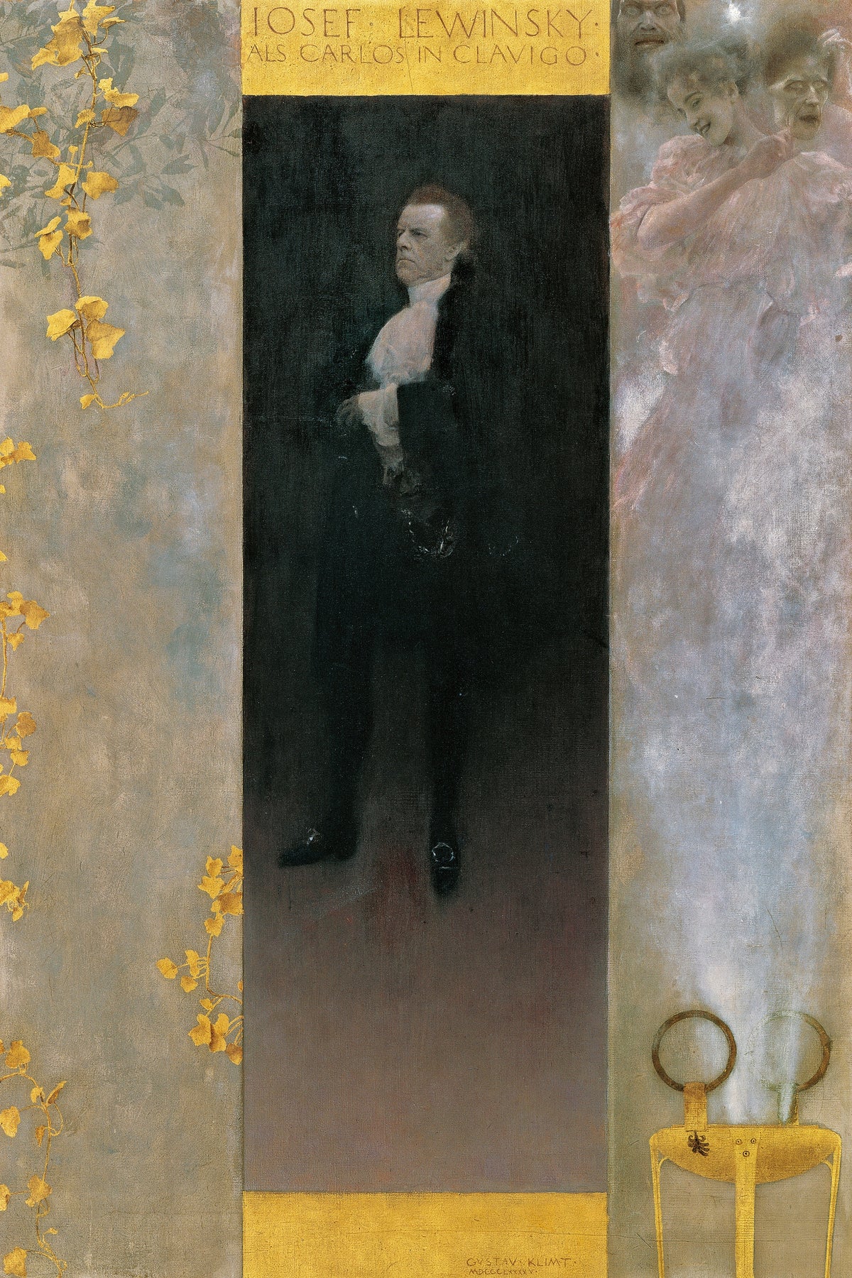 Gustav Klimt — Josef Lewinsky as Carlos in Clavigo | Fine Art Print
