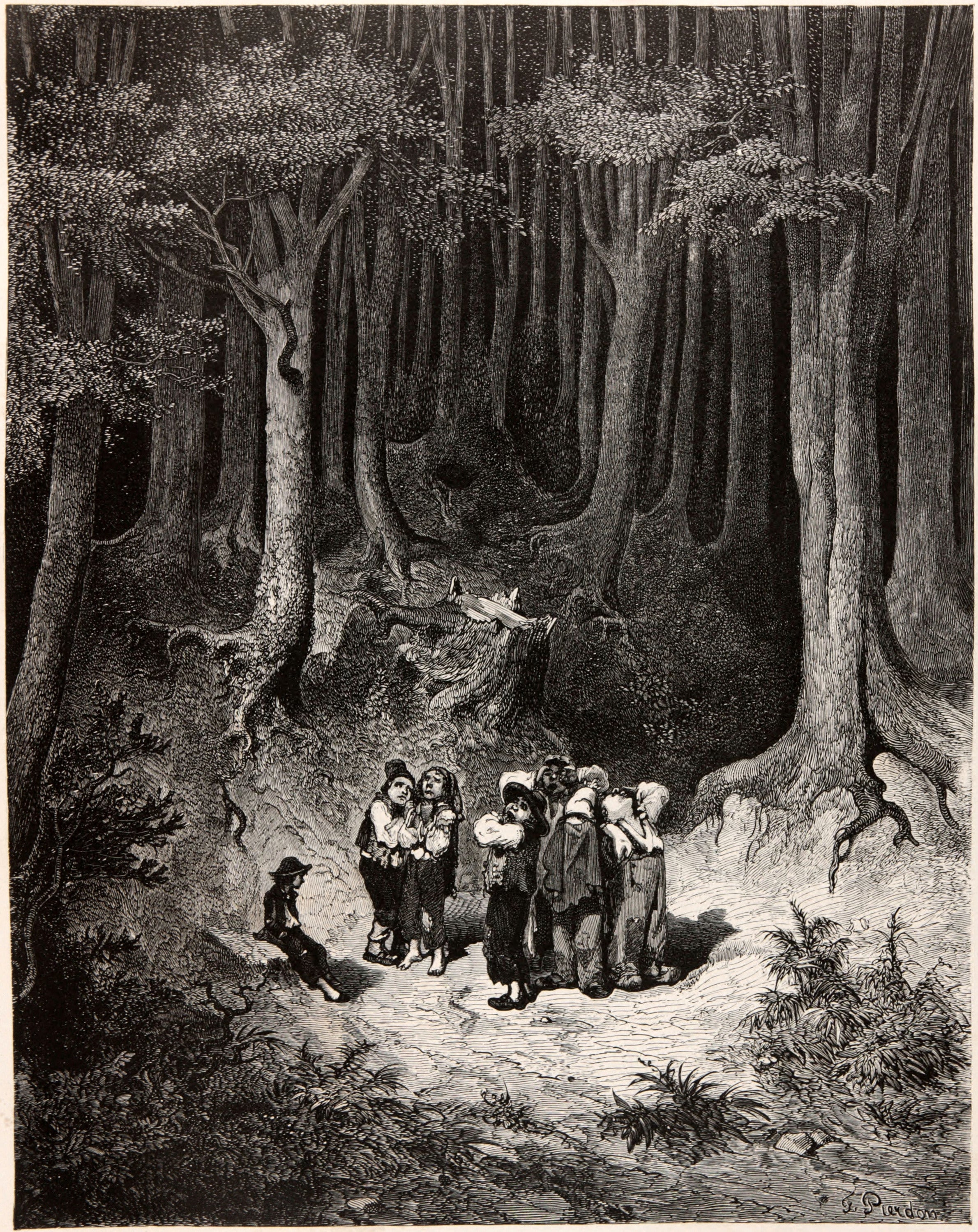 Gustave Doré — Tom Thumb: Lost in the Forest | Fairy Tale Illustration Print