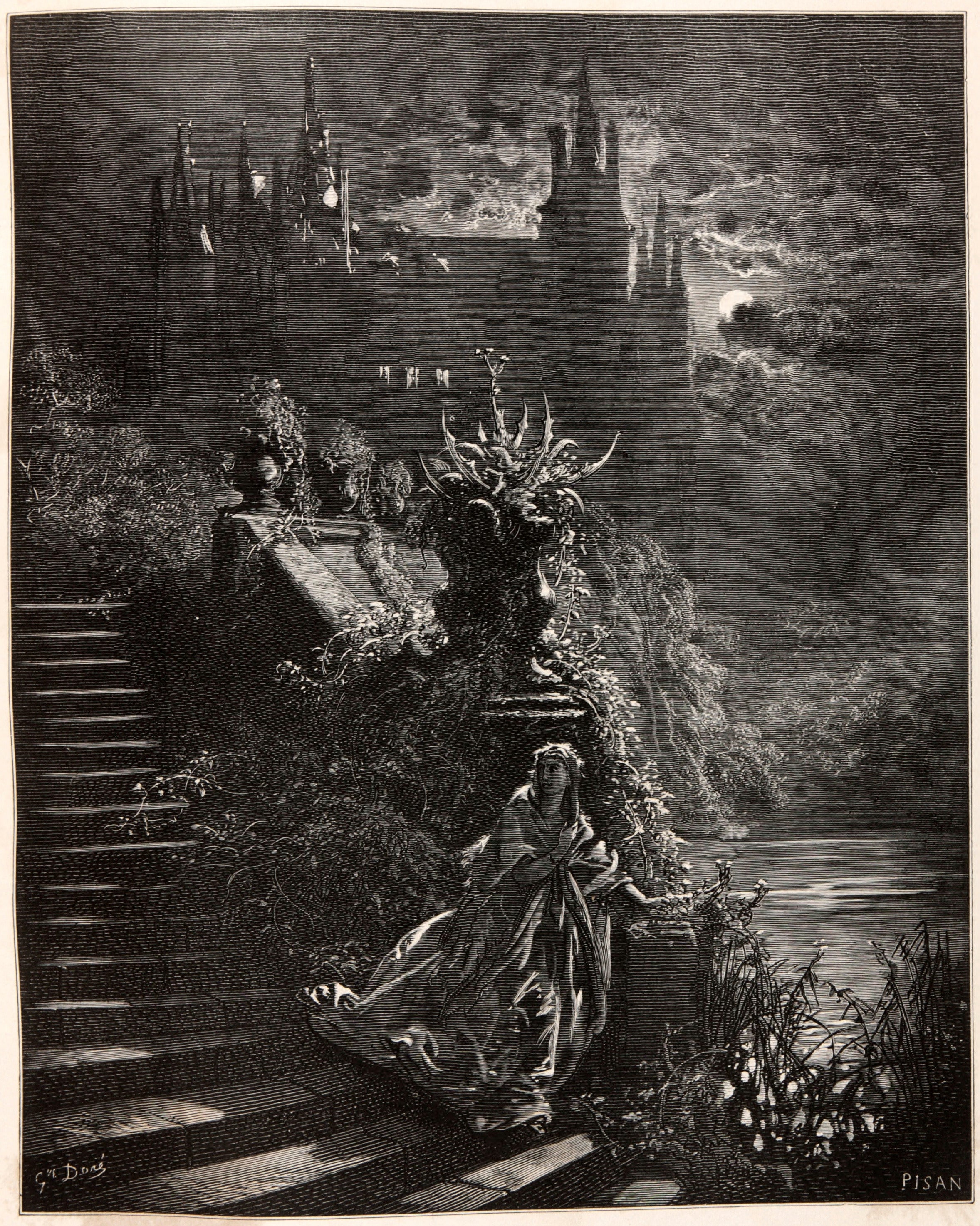Gustave Doré — Donkey Skin: The Princess on the Palace Steps | Fairy Tale Illustration Print