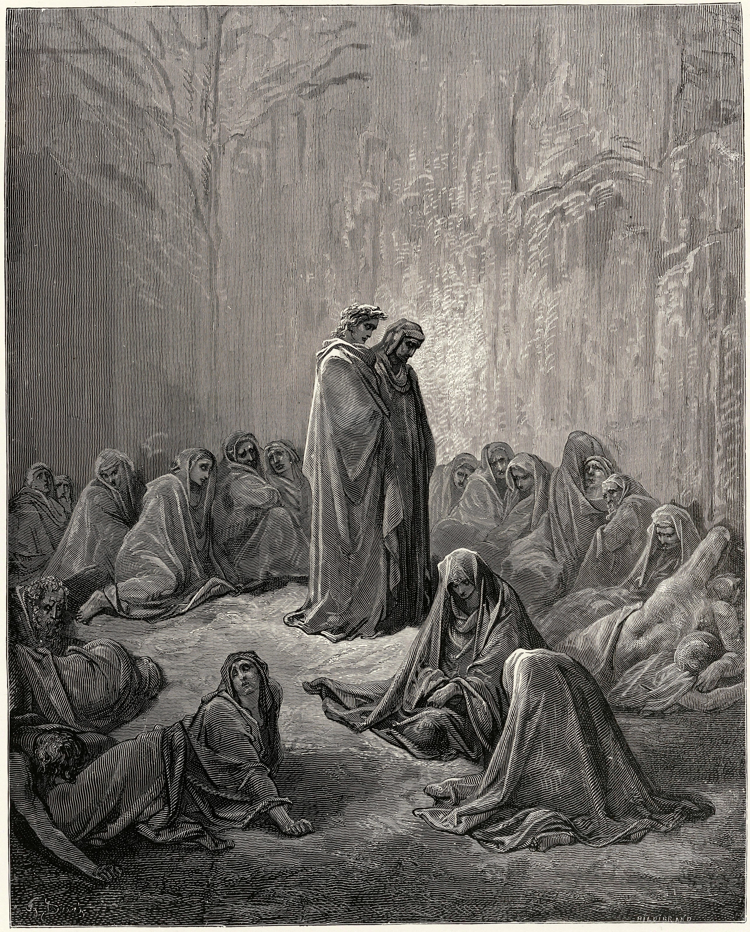 Gustave Doré — Purgatorio, Canto XIII: The Envious with Sewn Eyes | Dante Illustration Print