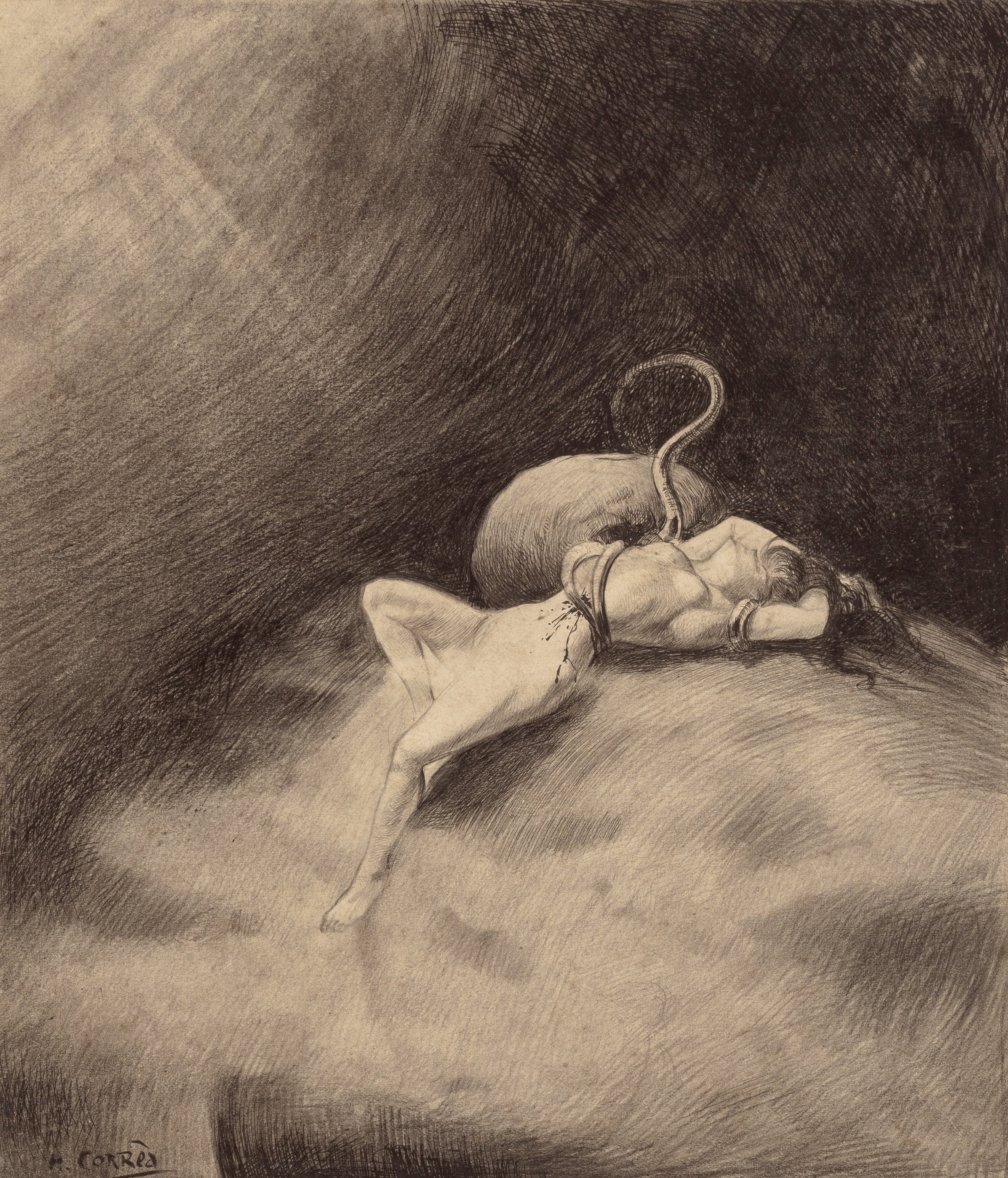 Henrique Alvim Corrêa — Martian Gets the Girl (1906) | Science Fiction Illustration Print