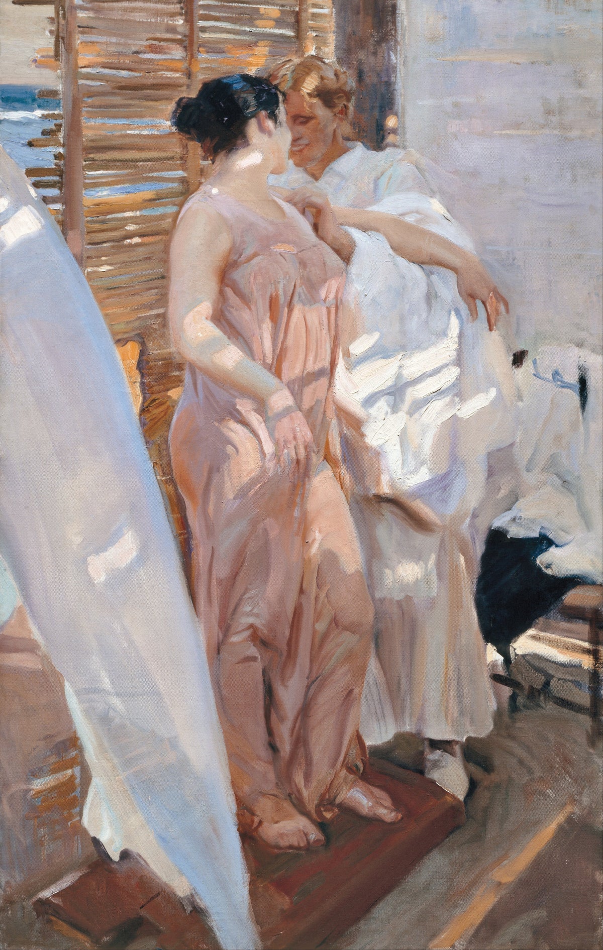 Joaquín Sorolla — The Pink Robe (After the Bath) | Fine Art Print