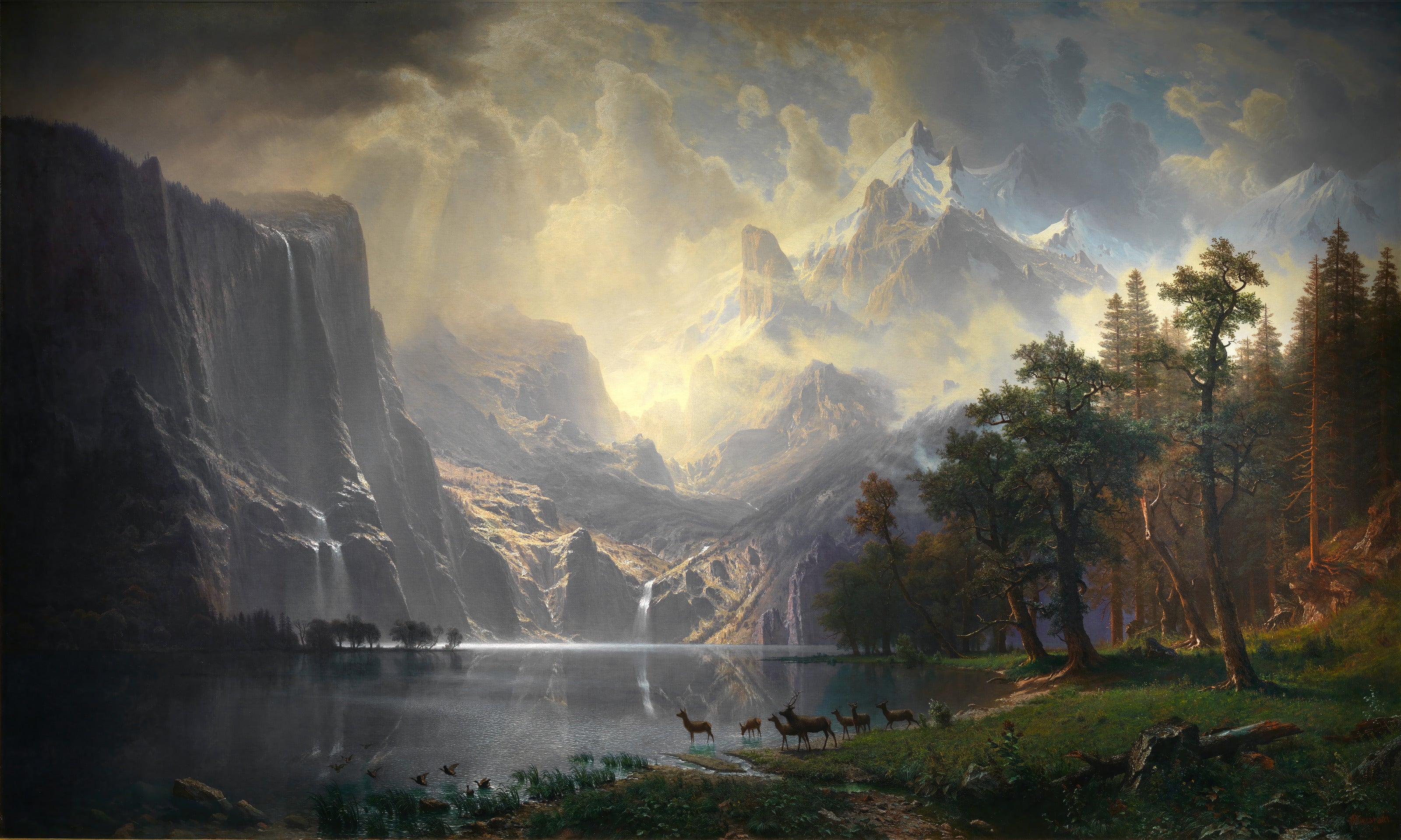 Albert Bierstadt — Among the Sierra Nevada, California | Landscape Fine Art Print