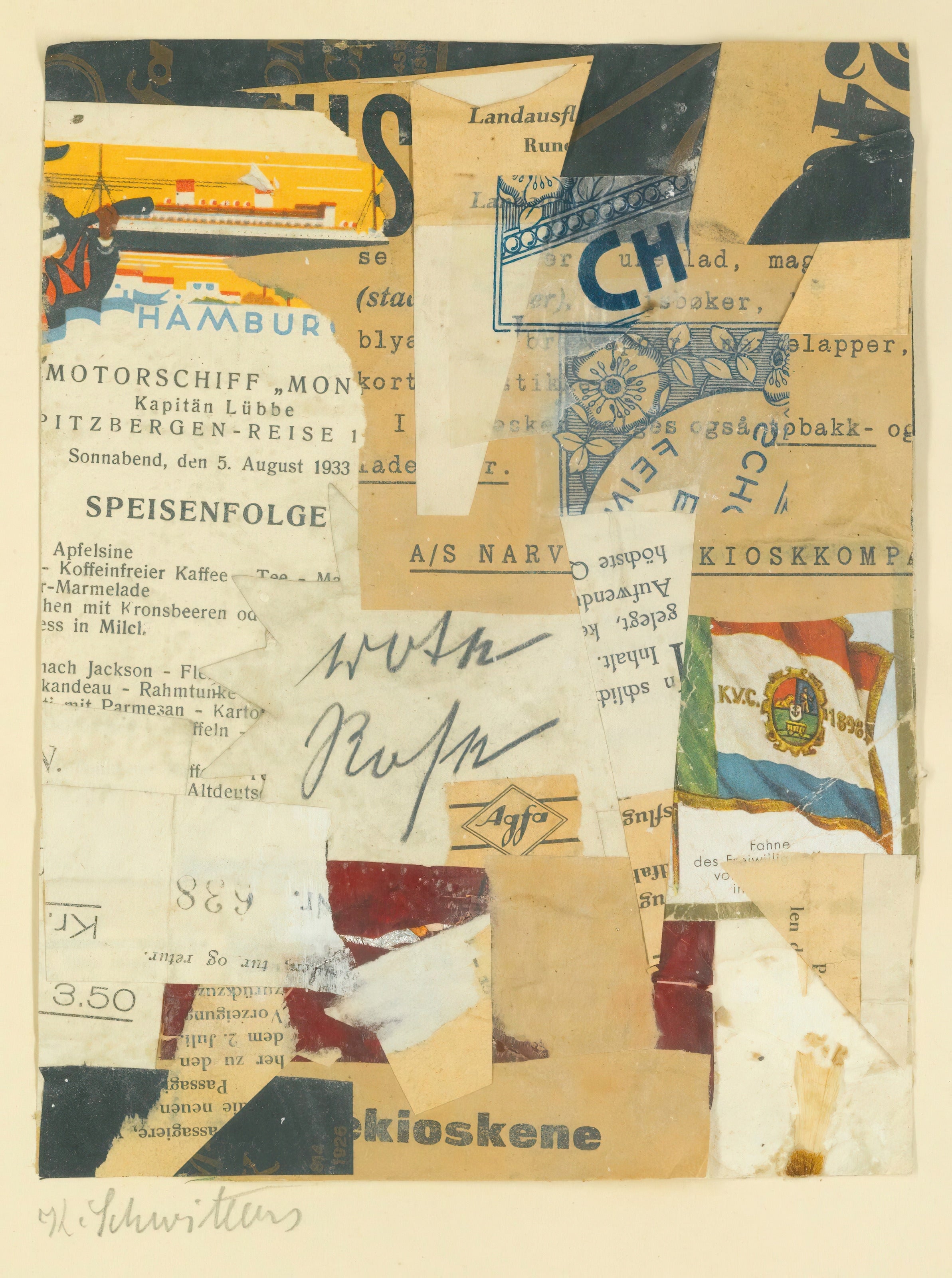 Kurt Schwitters — Ohne Titel (Rote Rose) | Fine Art Print