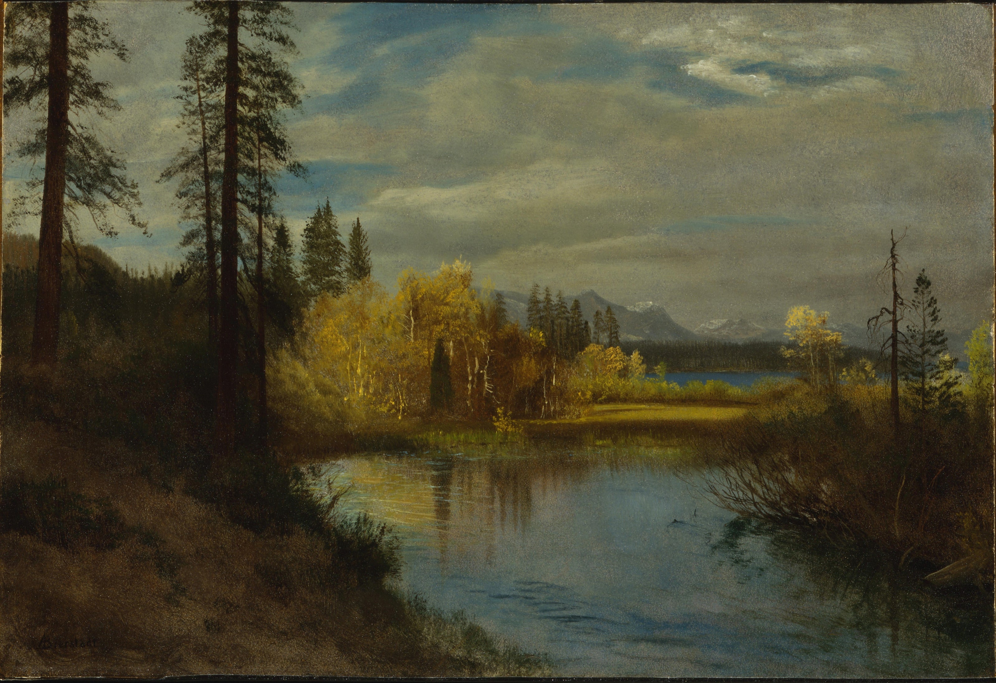 Albert Bierstadt — Outlet at Lake Tahoe | Landscape Fine Art Print