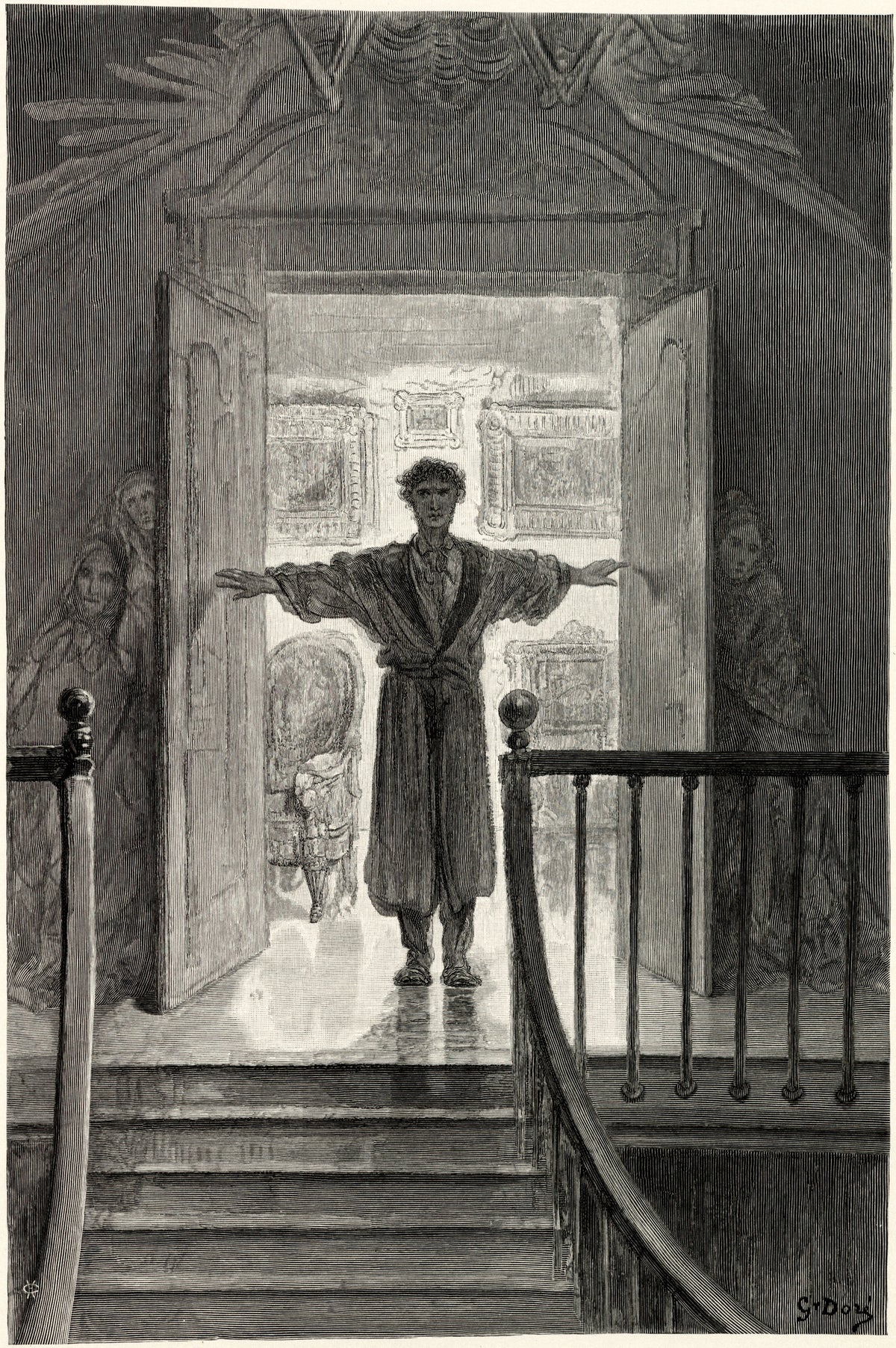 Gustave Doré — Darkness there, and nothing more | Gothic Illustration Print