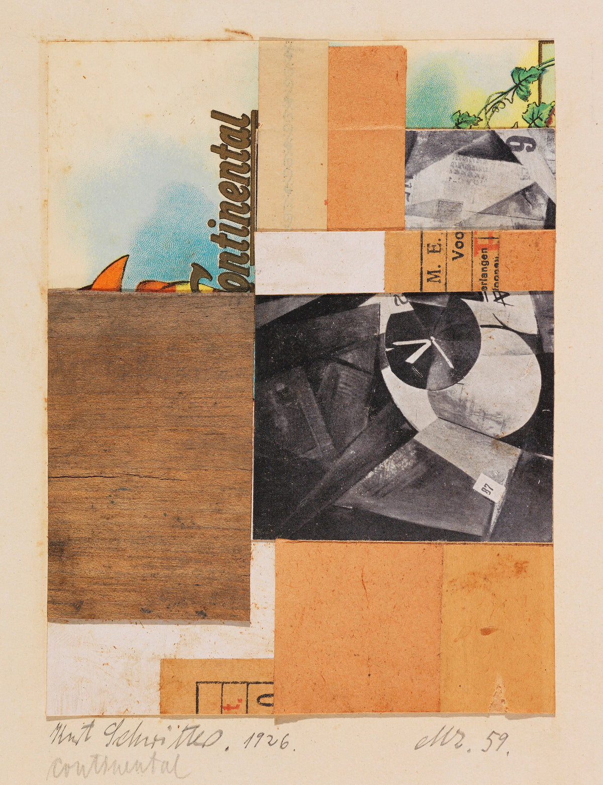 Kurt Schwitters — Mz. 59. Continental | Fine Art Print