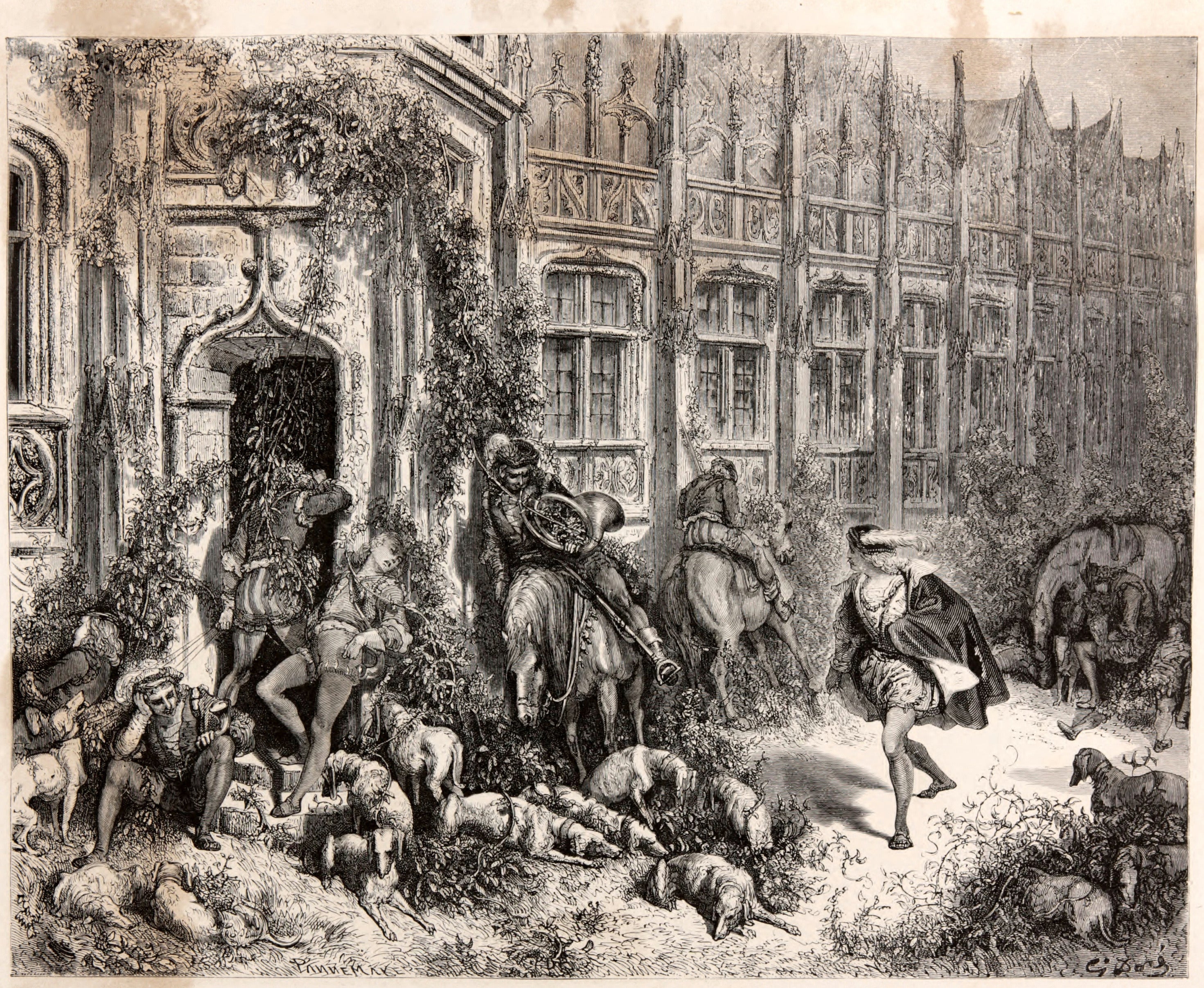 Gustave Doré — Sleeping Beauty: The Prince Arrives at the Castle | Fairy Tale Illustration Print