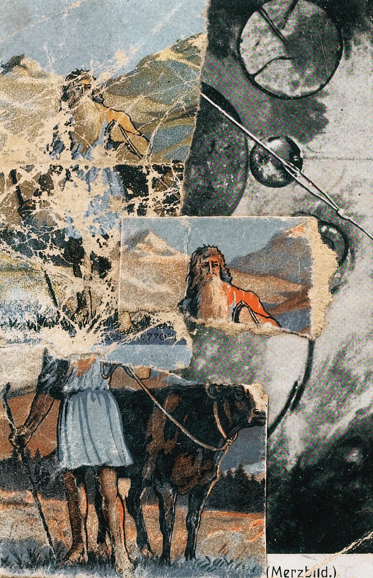 Kurt Schwitters — Sans Titre (Collagierte Bildpostkarte Das Kreisen) | Fine Art Print