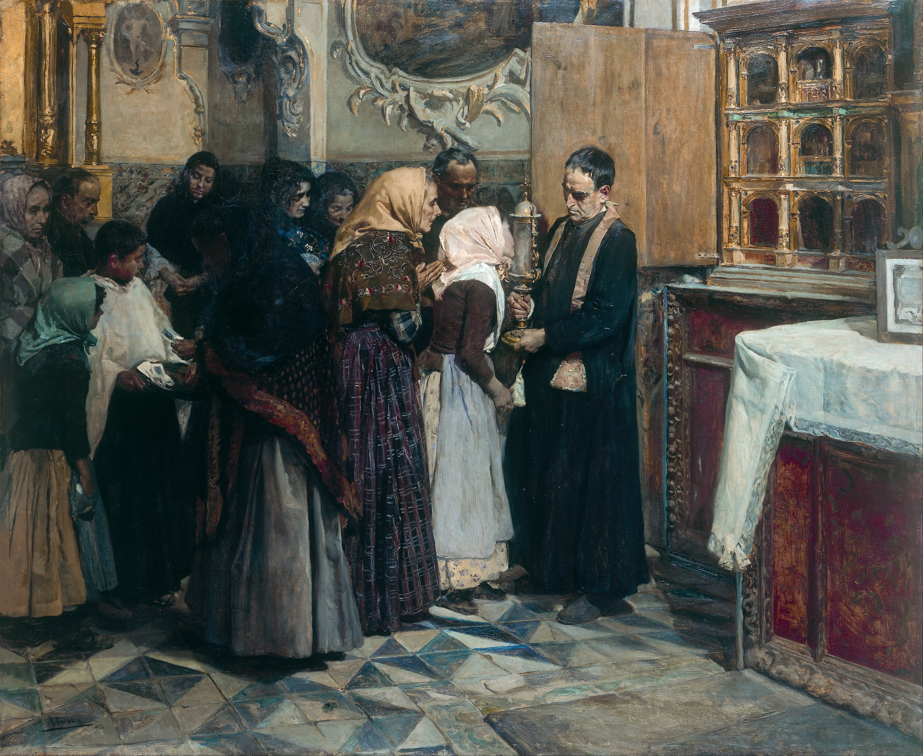 Joaquín Sorolla — Kissing the Relic | Fine Art Print