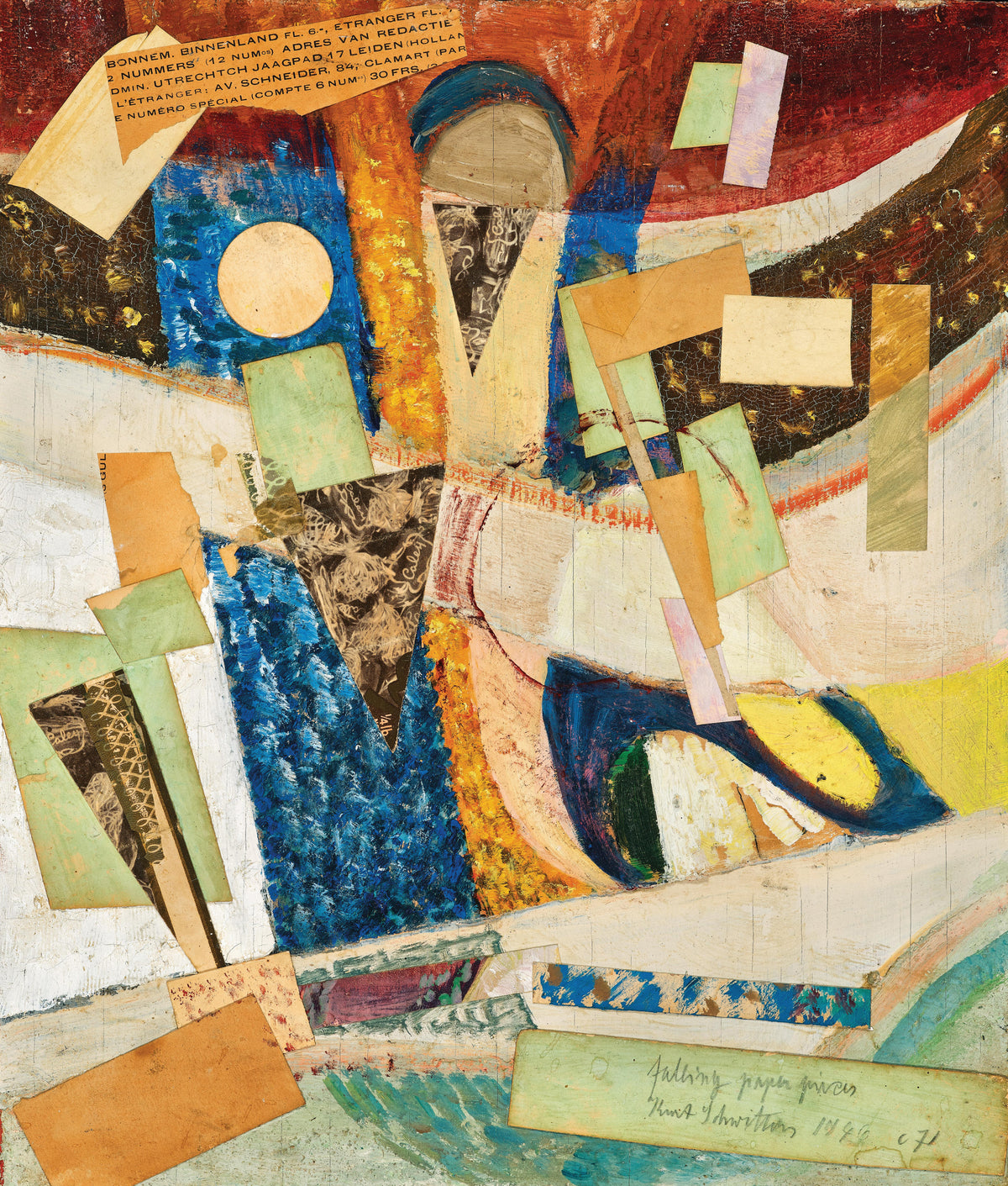 Kurt Schwitters — c 71 falling paper pieces | Fine Art Print