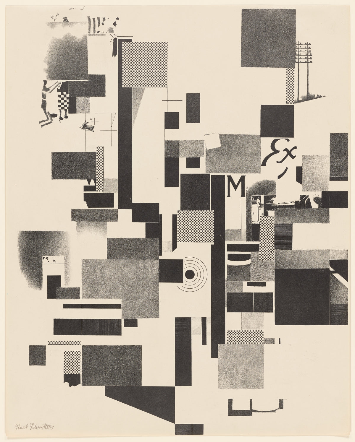 Kurt Schwitters — Merz 3. Kurt Schwitters 6 Lithos Pl.3 | Fine Art Print