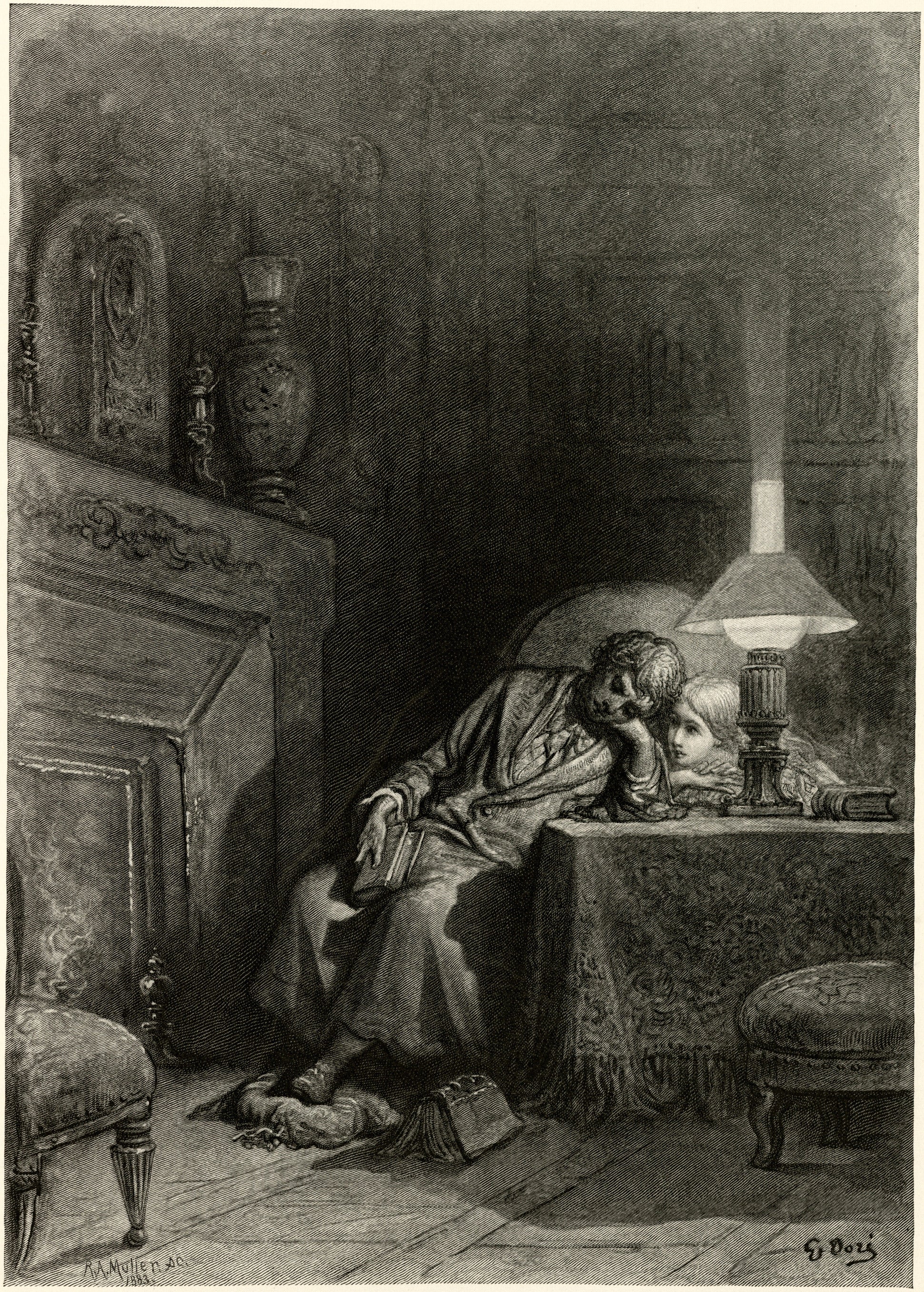 Gustave Doré — Once upon a midnight dreary | Gothic Illustration Print