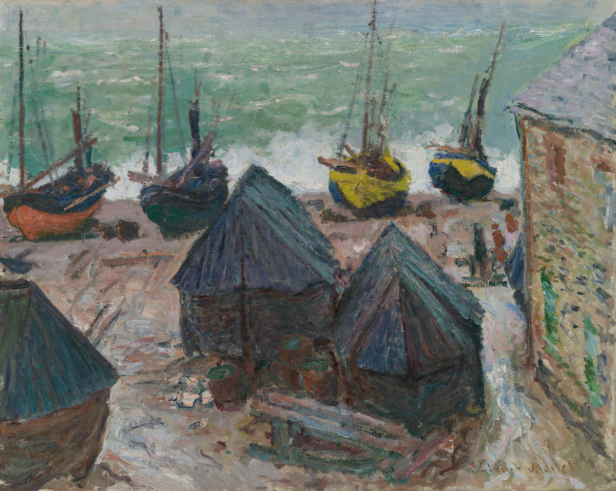 Claude Monet — Boats on the Beach at Étretat | Fine Art Print