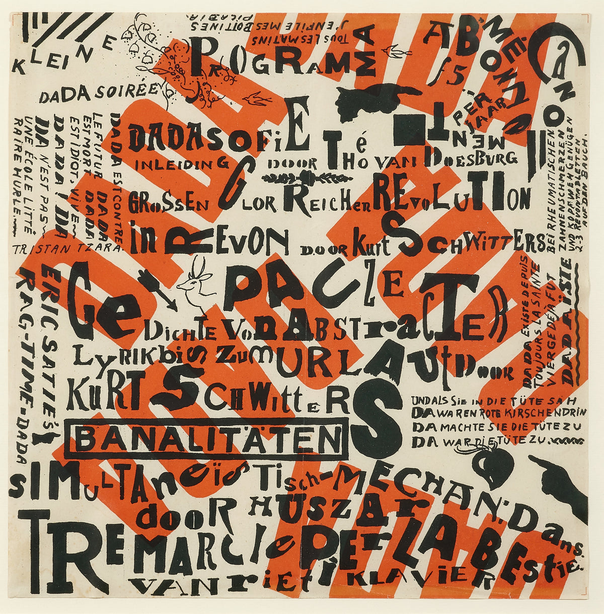 Kurt Schwitters — Kleine Dada soirée – La Haye, 9 janvier 1923 | Fine Art Print