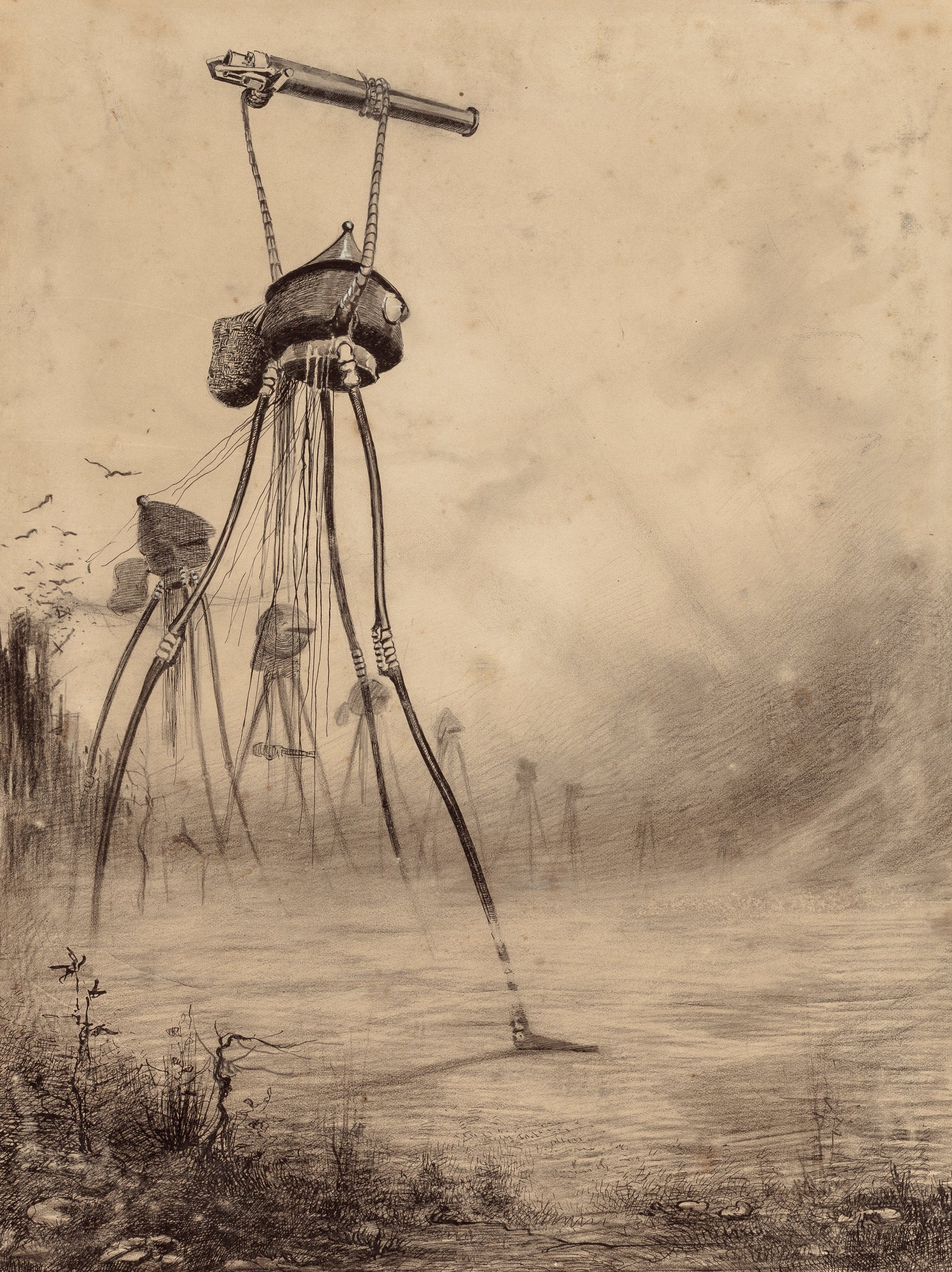 Henrique Alvim Corrêa — Martian Gas Cannon (1906) | Science Fiction Illustration Print