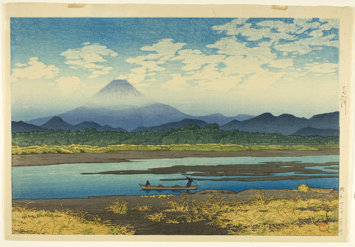 Kawase Hasui — Banyu River | Japanese Woodblock Print (Shin Hanga)