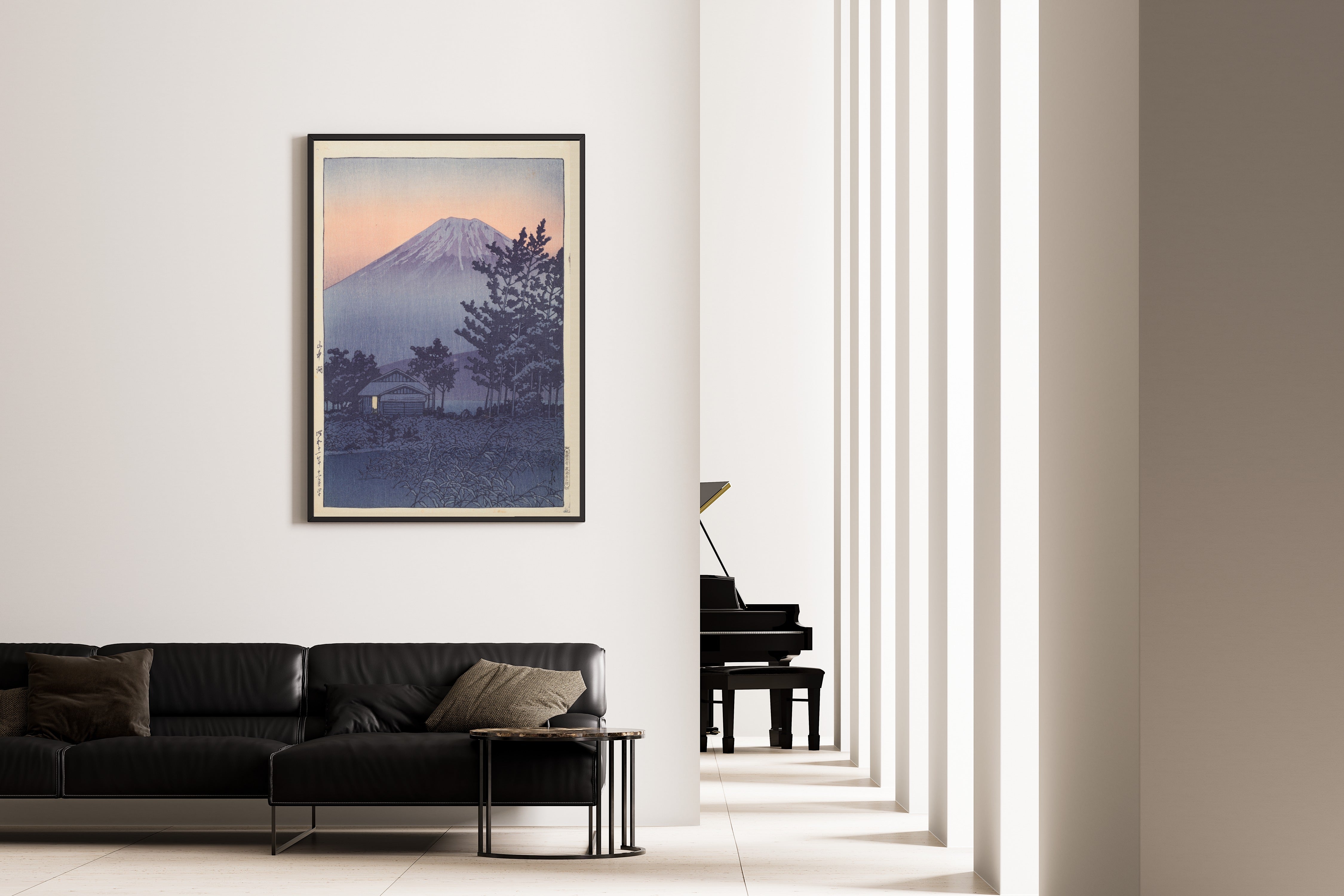 Kawase Hasui — Lake Yamanaka at Dusk | Japanese Woodblock Print (Shin Hanga)