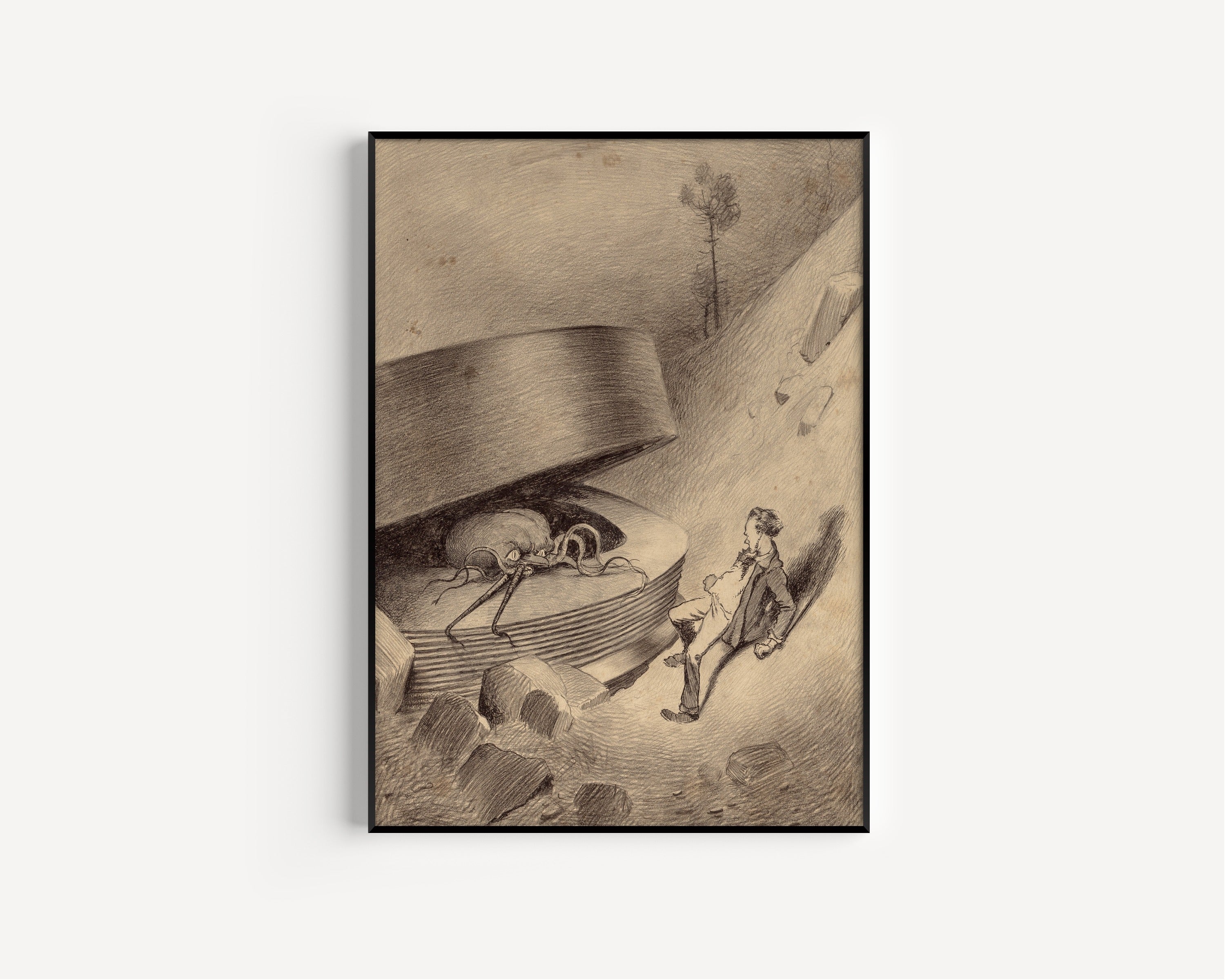 Henrique Alvim Corrêa — Martian Emerges (1906) | Science Fiction Illustration Print