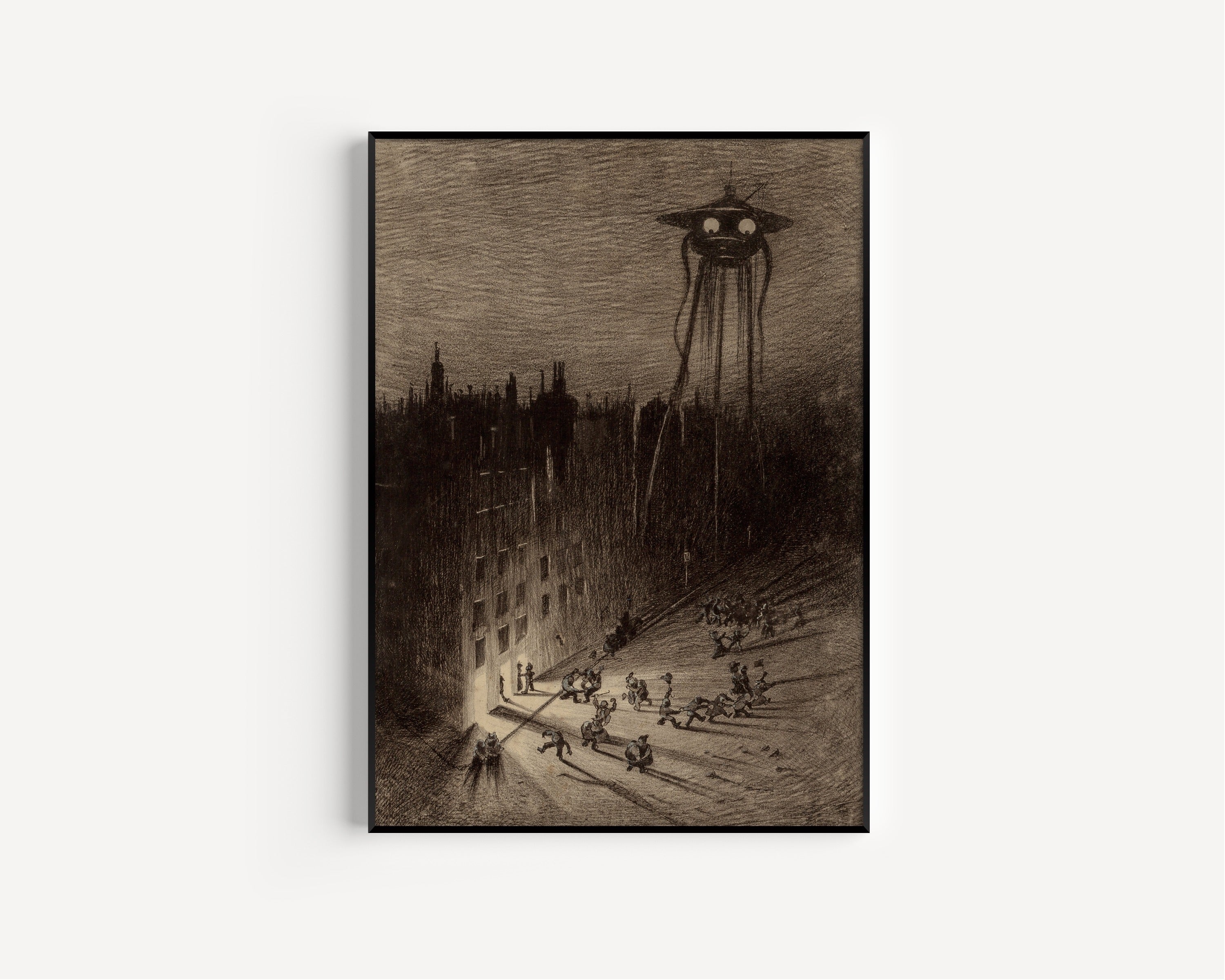 Henrique Alvim Corrêa — Martian Viewing the Crowd (1906) | Science Fiction Illustration Print