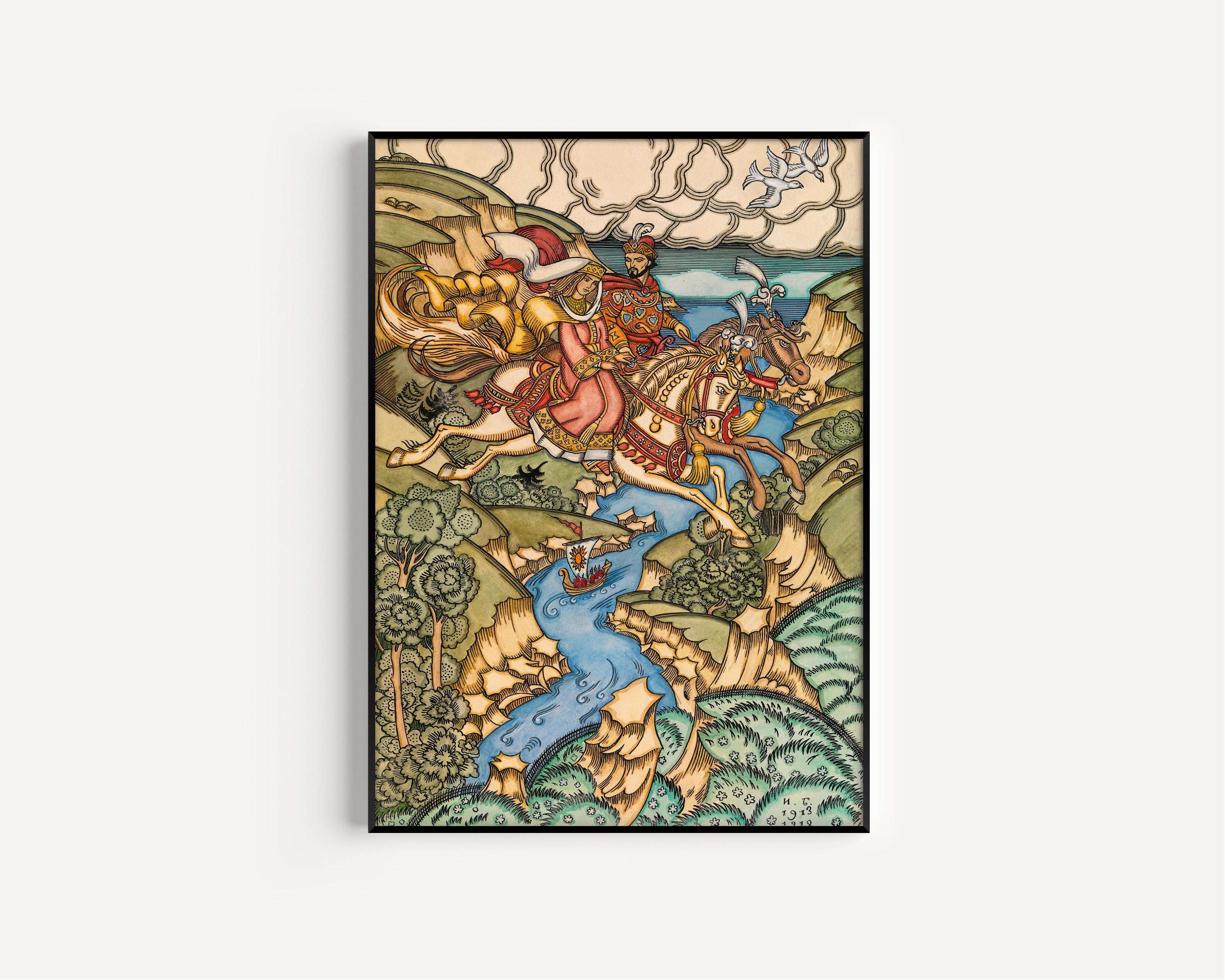 Ivan Bilibin — It doesn’t look like ‘Maria Morevna’ (1913–1918) | Russian Fairy Tale Print