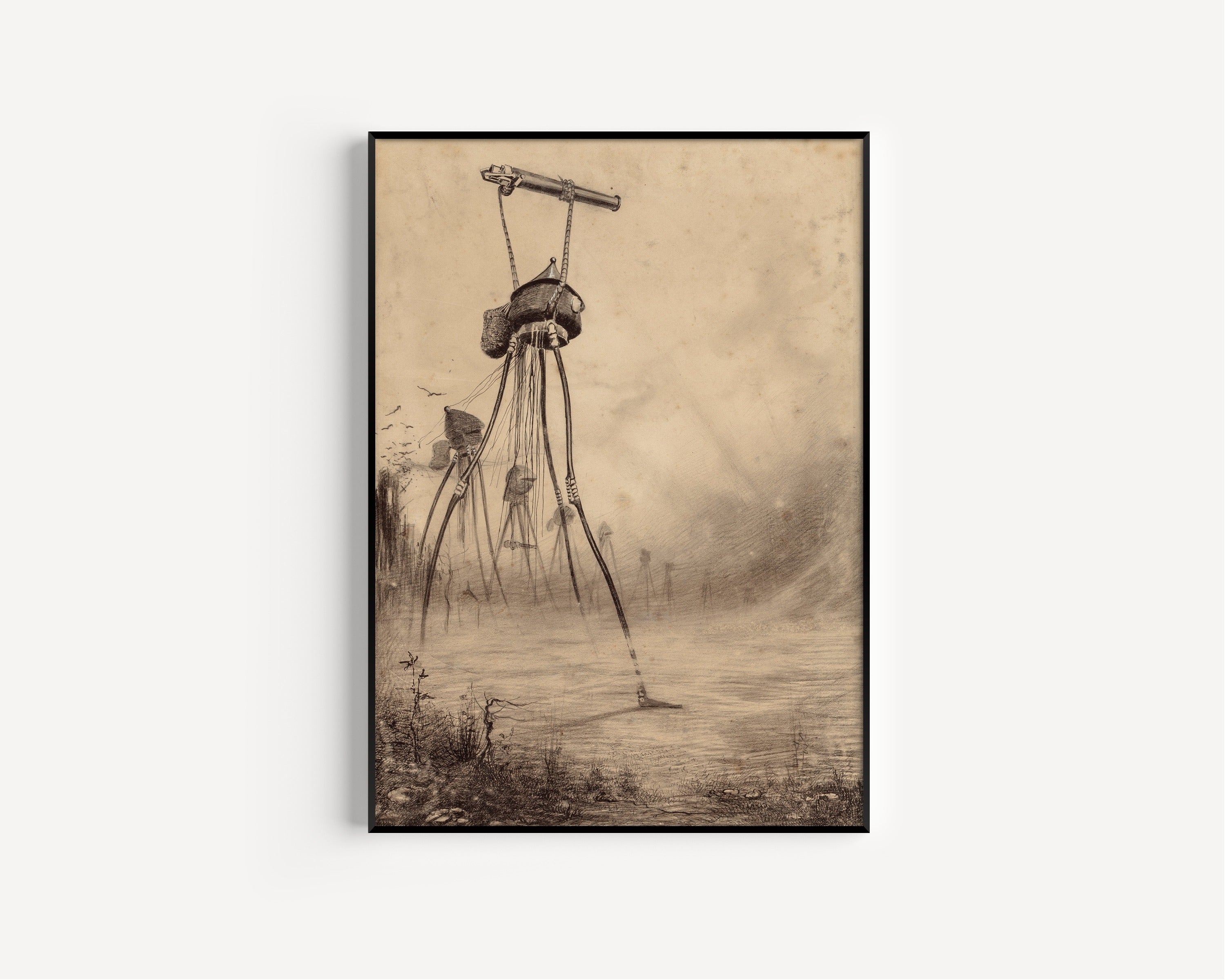 Henrique Alvim Corrêa — Martian Gas Cannon (1906) | Science Fiction Illustration Print