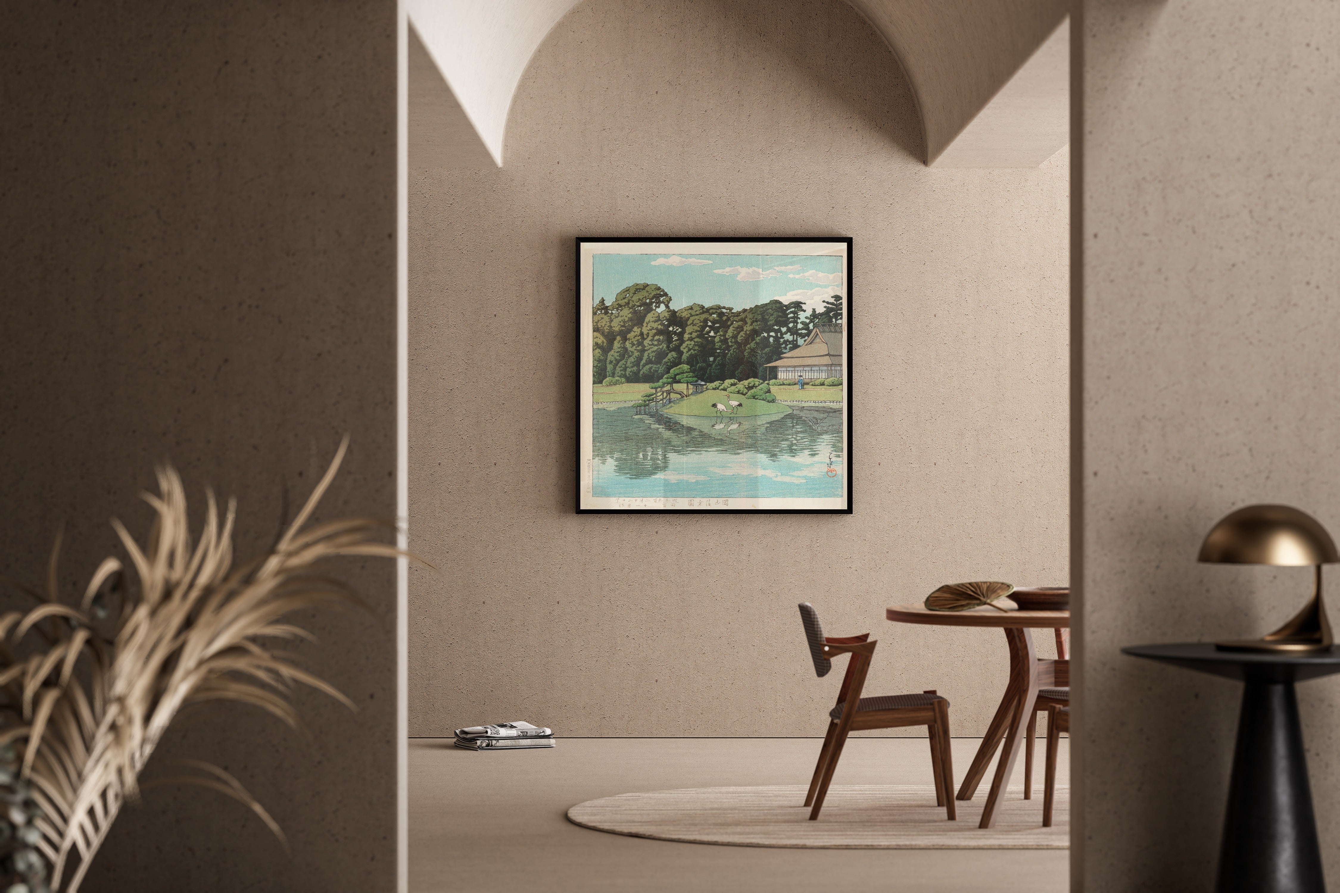 Kawase Hasui — Kōrakuen Garden, Okayama | Japanese Woodblock Print (Shin Hanga)