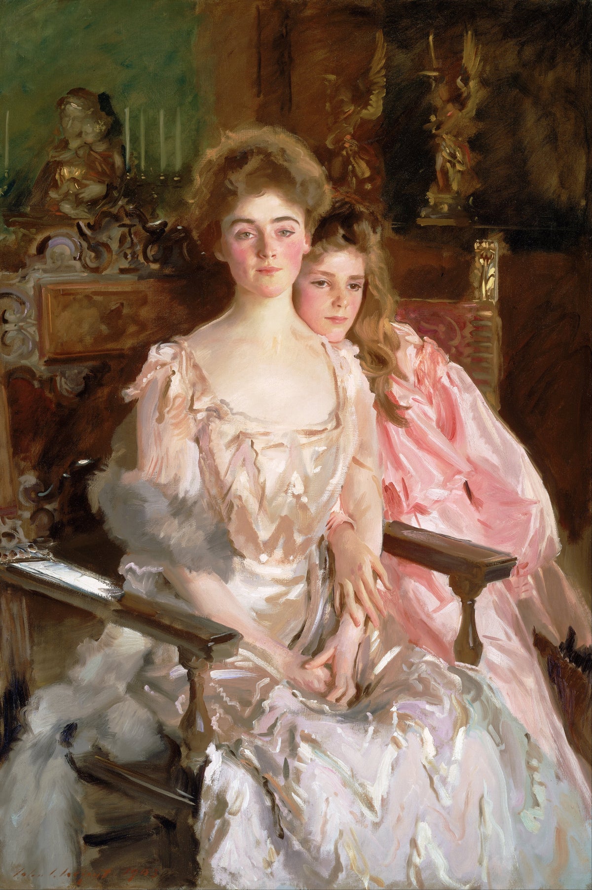 John Singer Sargent — Mrs. Fiske Warren (Gretchen Osgood) and Her Daughter Rachel | Fine Art Print