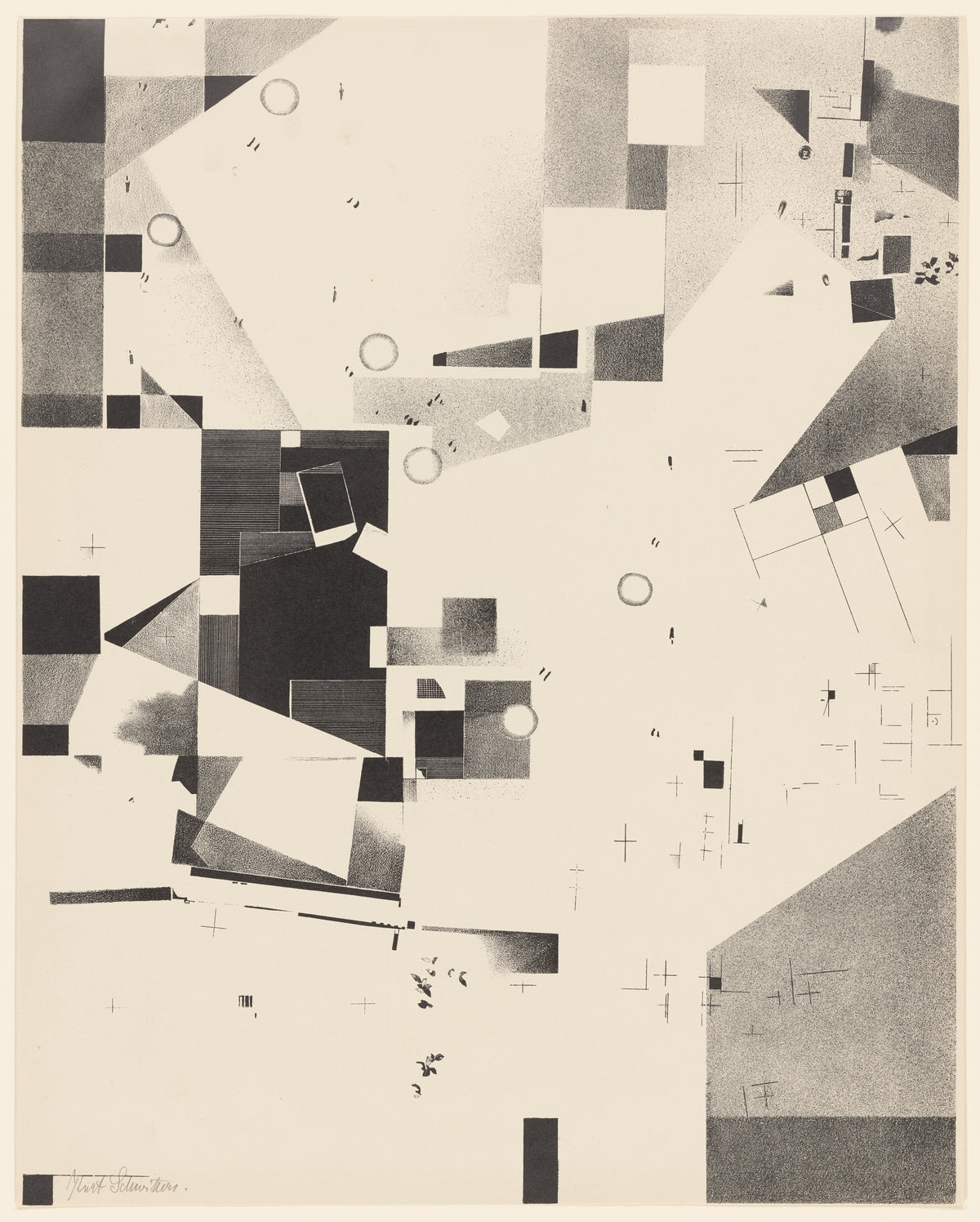 Kurt Schwitters — Merz 3. Kurt Schwitters 6 Lithos Pl.2 | Fine Art Print