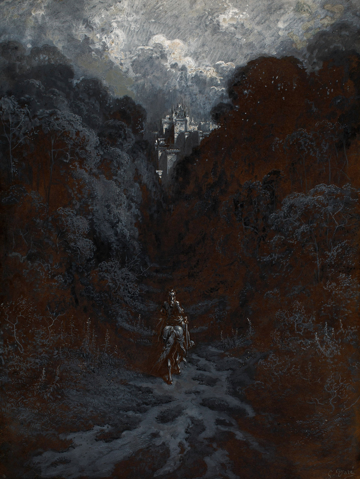 Gustave Doré — Sir Lancelot Approaching the Castle of Astolat | Fine Art Print