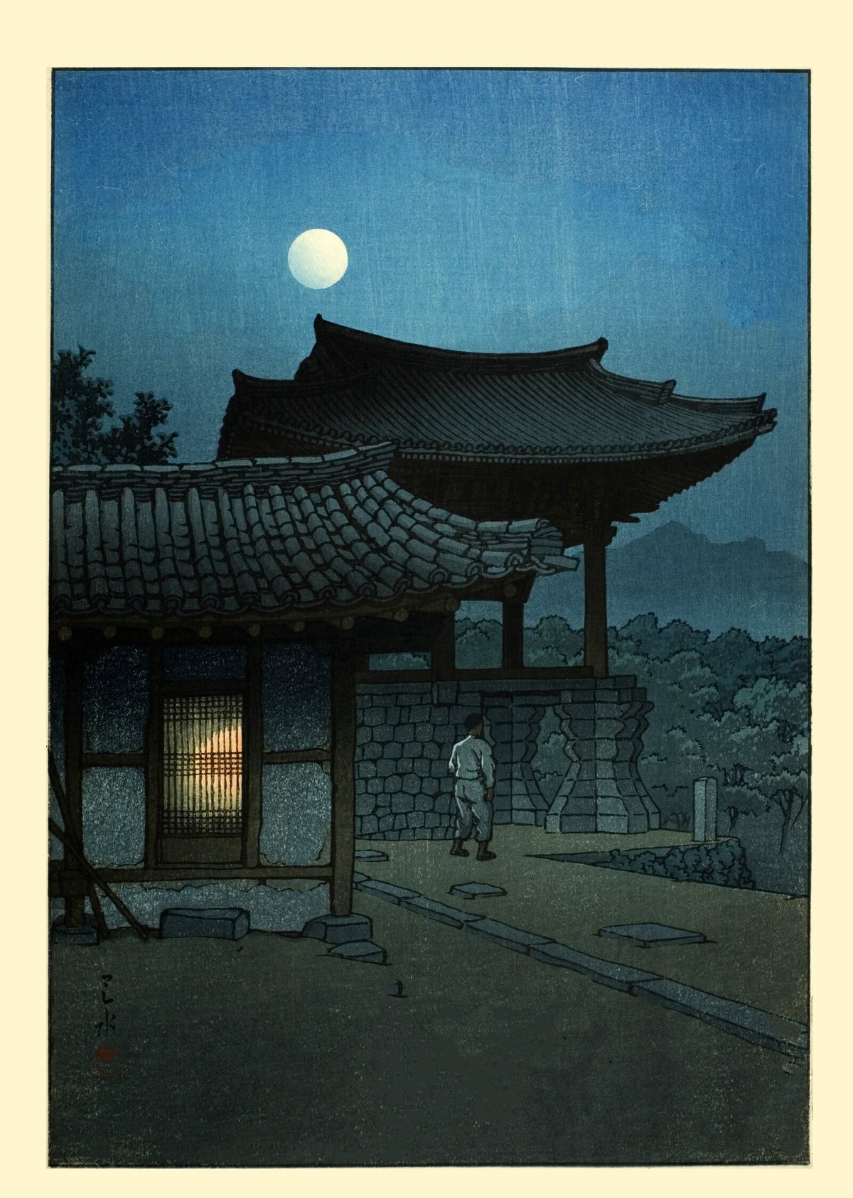Kawase Hasui — Pulguksa Temple, Korea | Japanese Woodblock Print (Shin Hanga)