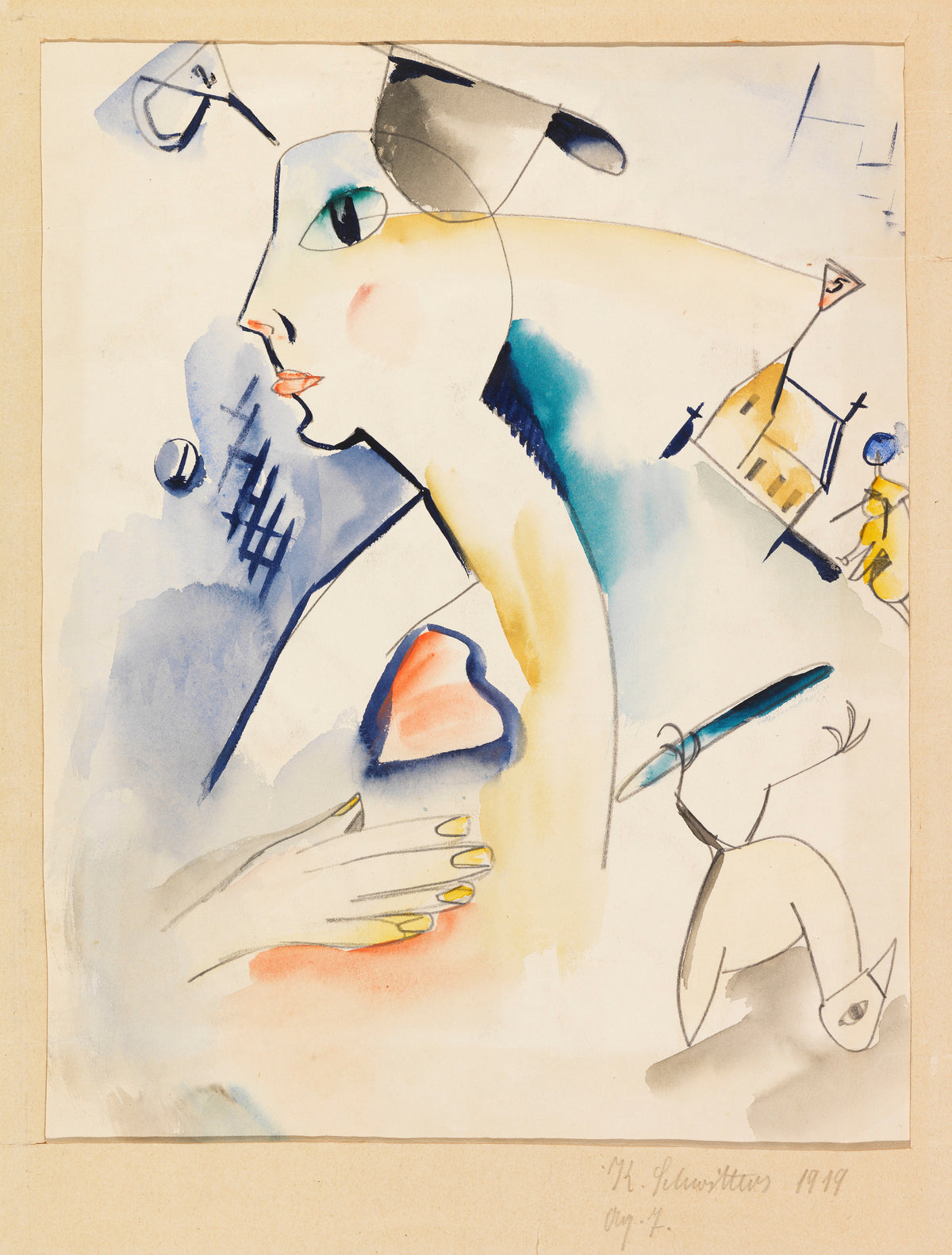 Kurt Schwitters — Mann schaaft Lilablau | Fine Art Print