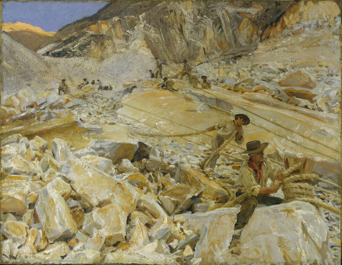 John Singer Sargent — Bringing Down Marble from the Quarries to Carrara | Fine Art Print