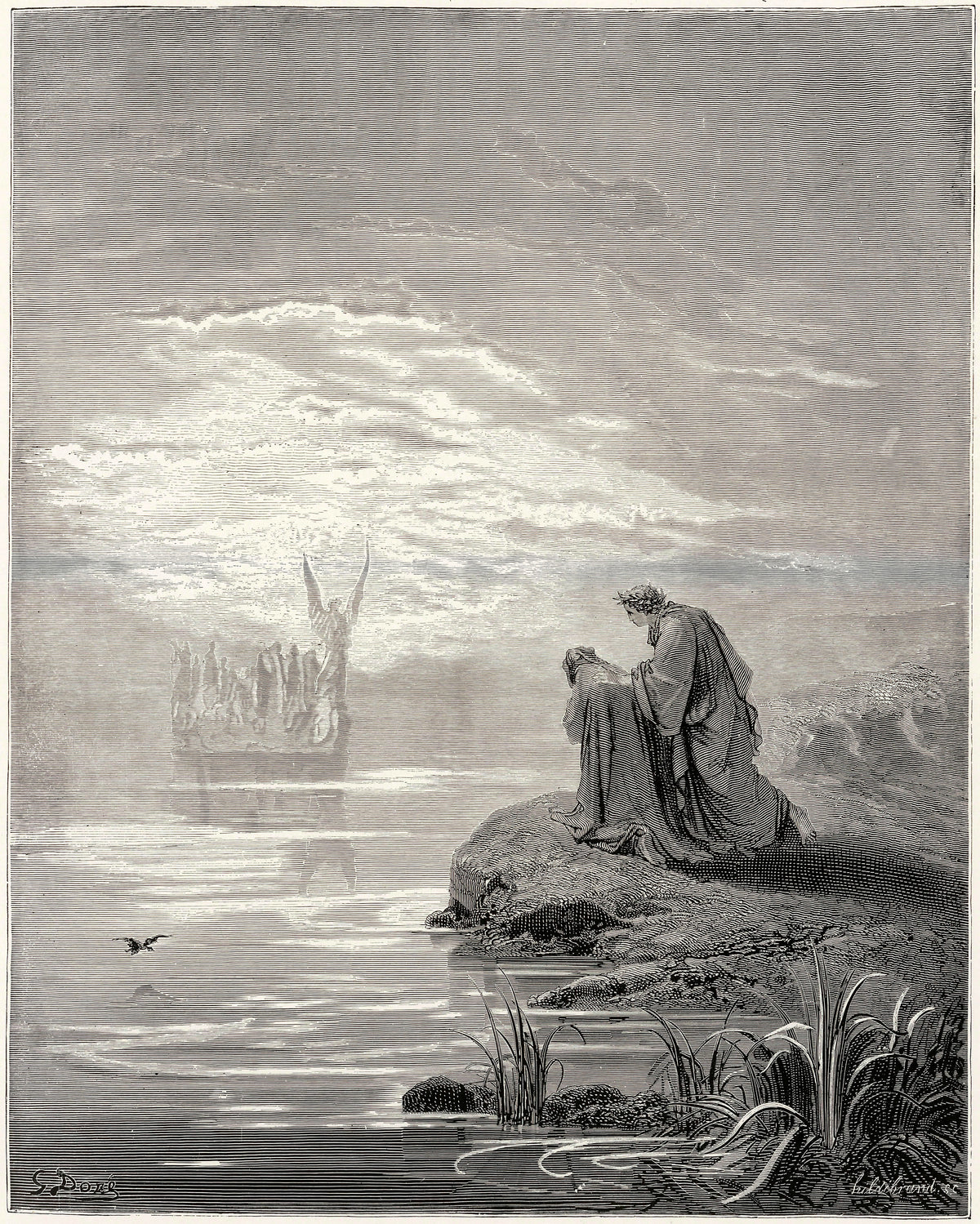 Gustave Doré — Purgatorio, Canto II: Behold God's Angel | Dante Illustration Print