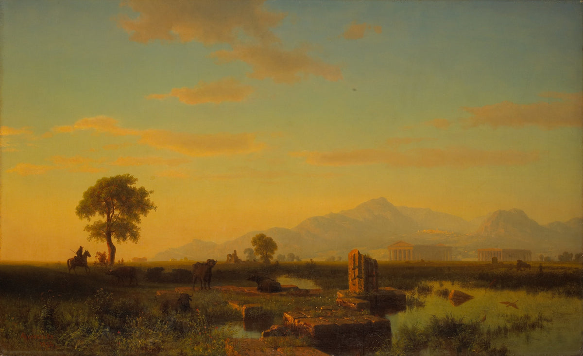 Albert Bierstadt — Ruins of Paestum | Landscape Fine Art Print