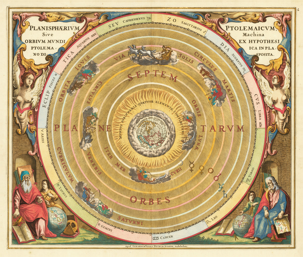 Andreas Cellarius — The Ptolemaic Planisphere (Plate 1) | Celestial Map Print