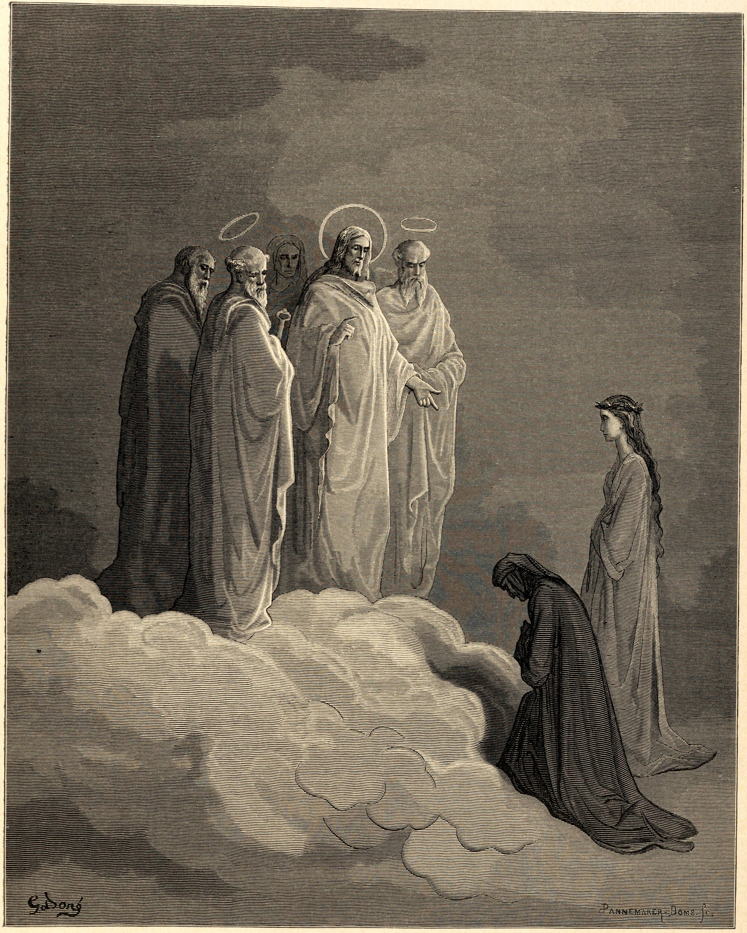Gustave Doré — Paradiso, Canto XXVI: Peter, James and John | Dante Illustration Print