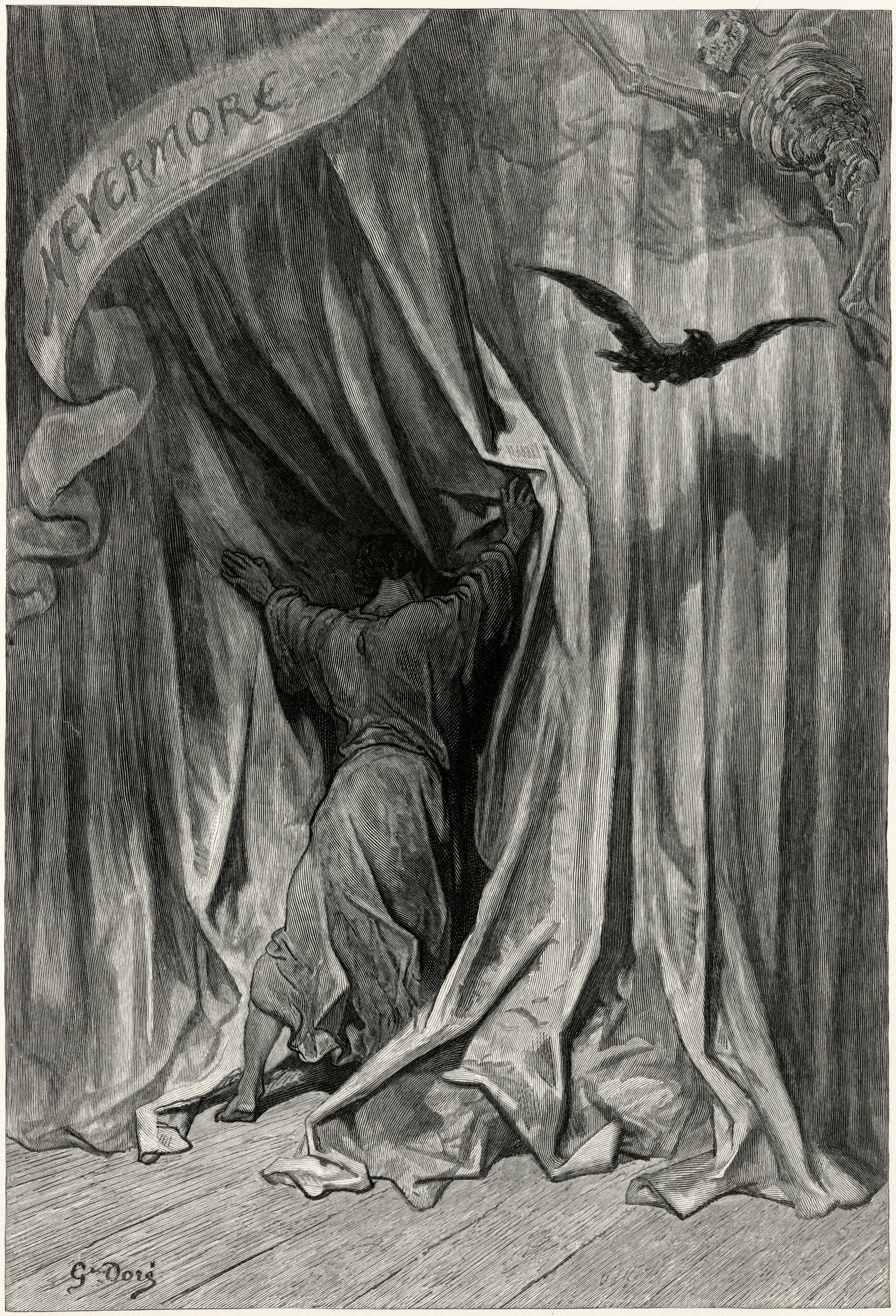 Gustave Doré — Nevermore (frontispiece) | Gothic Illustration Print