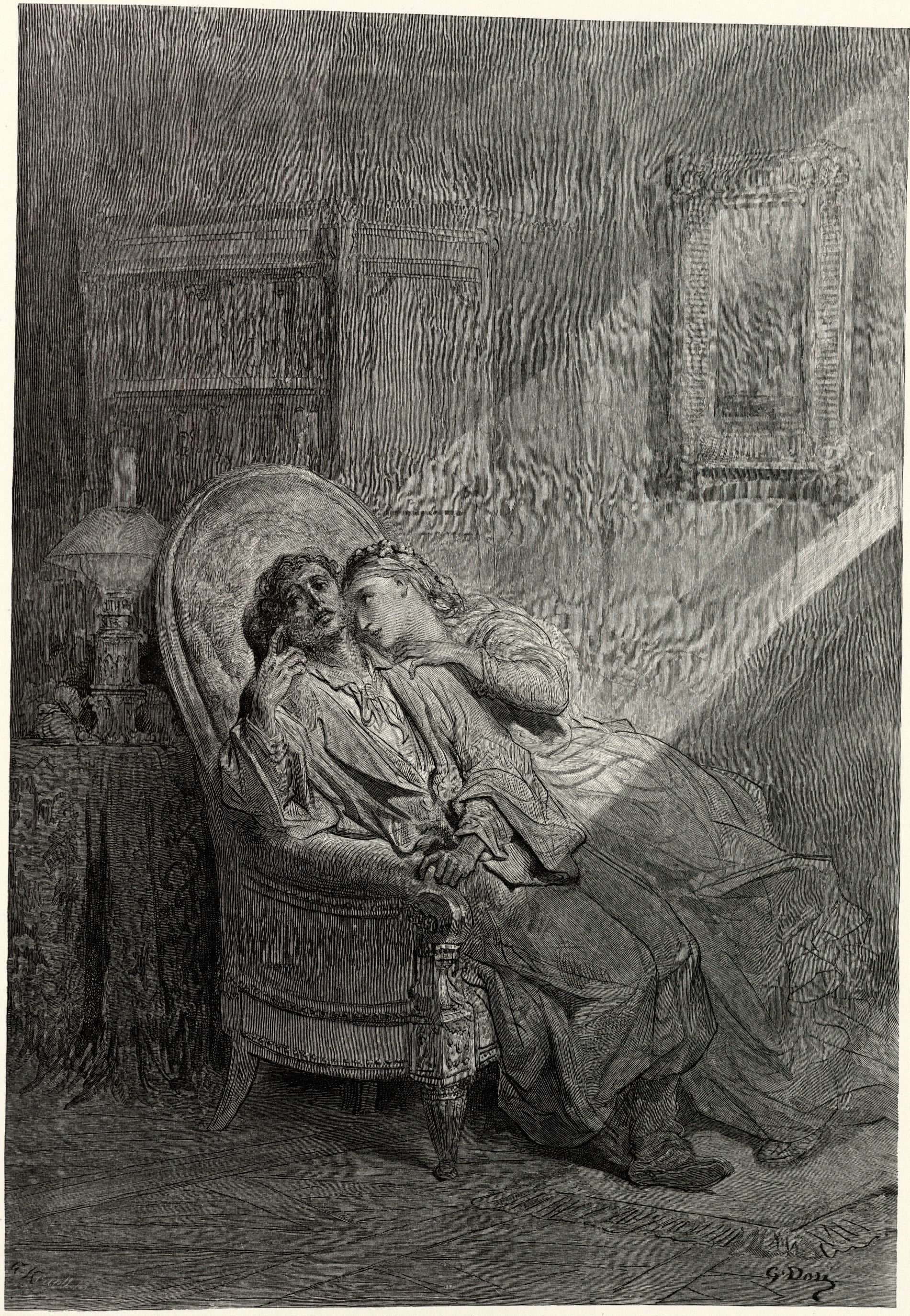Gustave Doré — She shall press, ah, nevermore! | Gothic Illustration Print