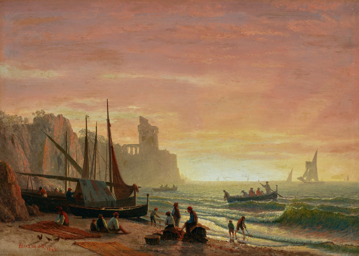 Albert Bierstadt — The Fishing Fleet | Landscape Fine Art Print