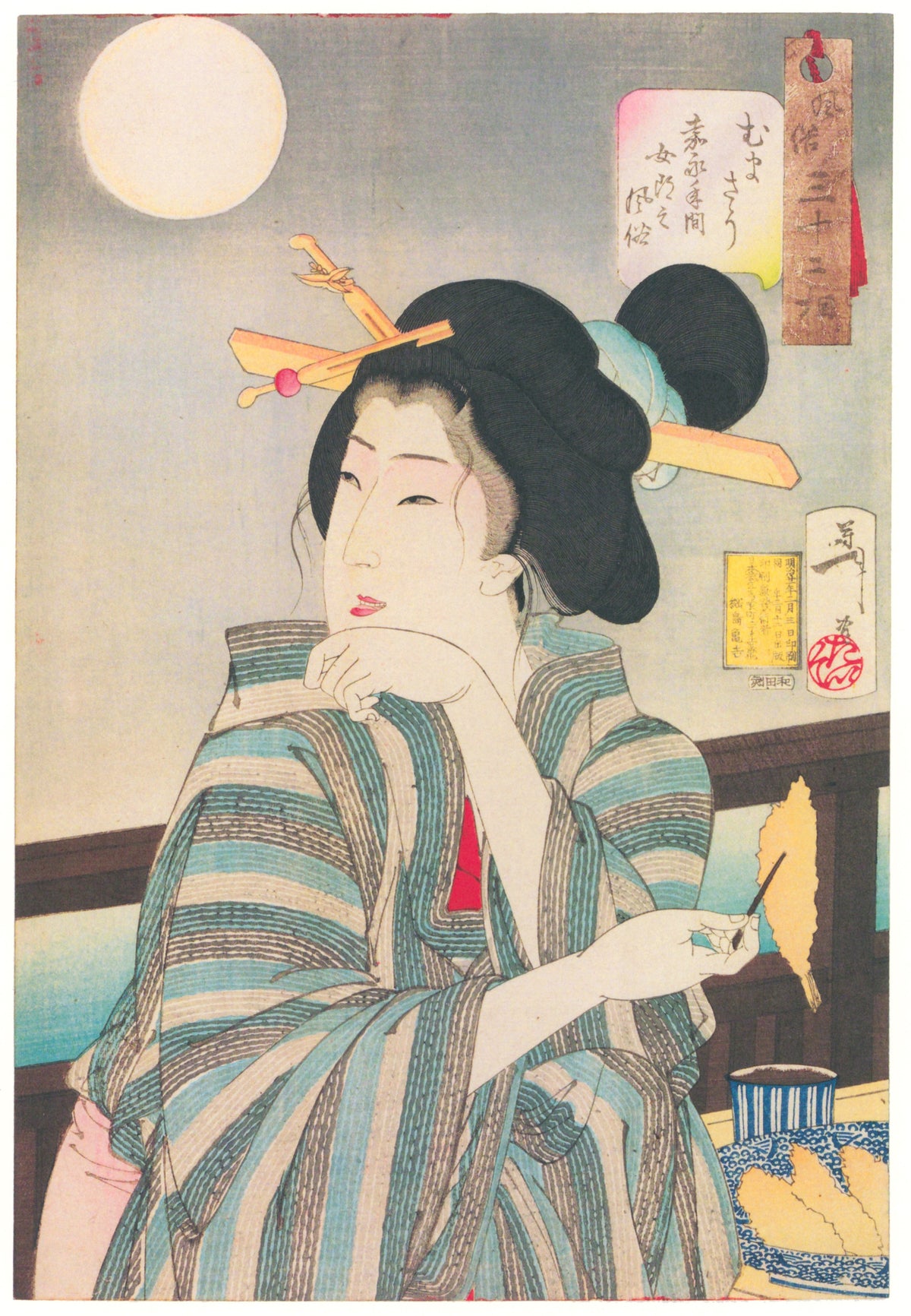 Tsukioka Yoshitoshi — Looks Delicious | Japanese Woodblock Print (Ukiyo-e)