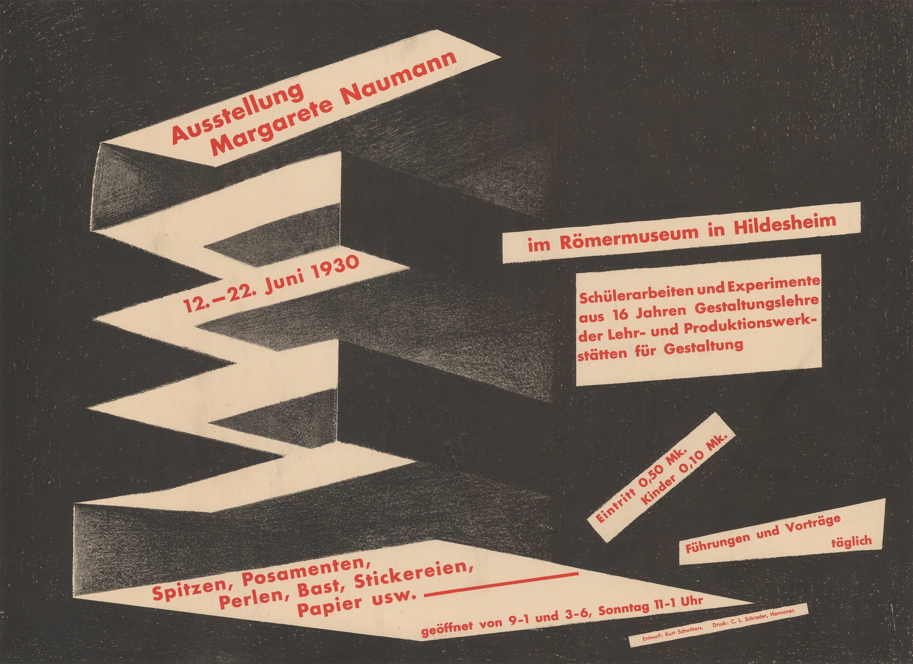 Kurt Schwitters — Ausstellung Margarete Naumann, Römermuseum Hildesheim | Fine Art Print