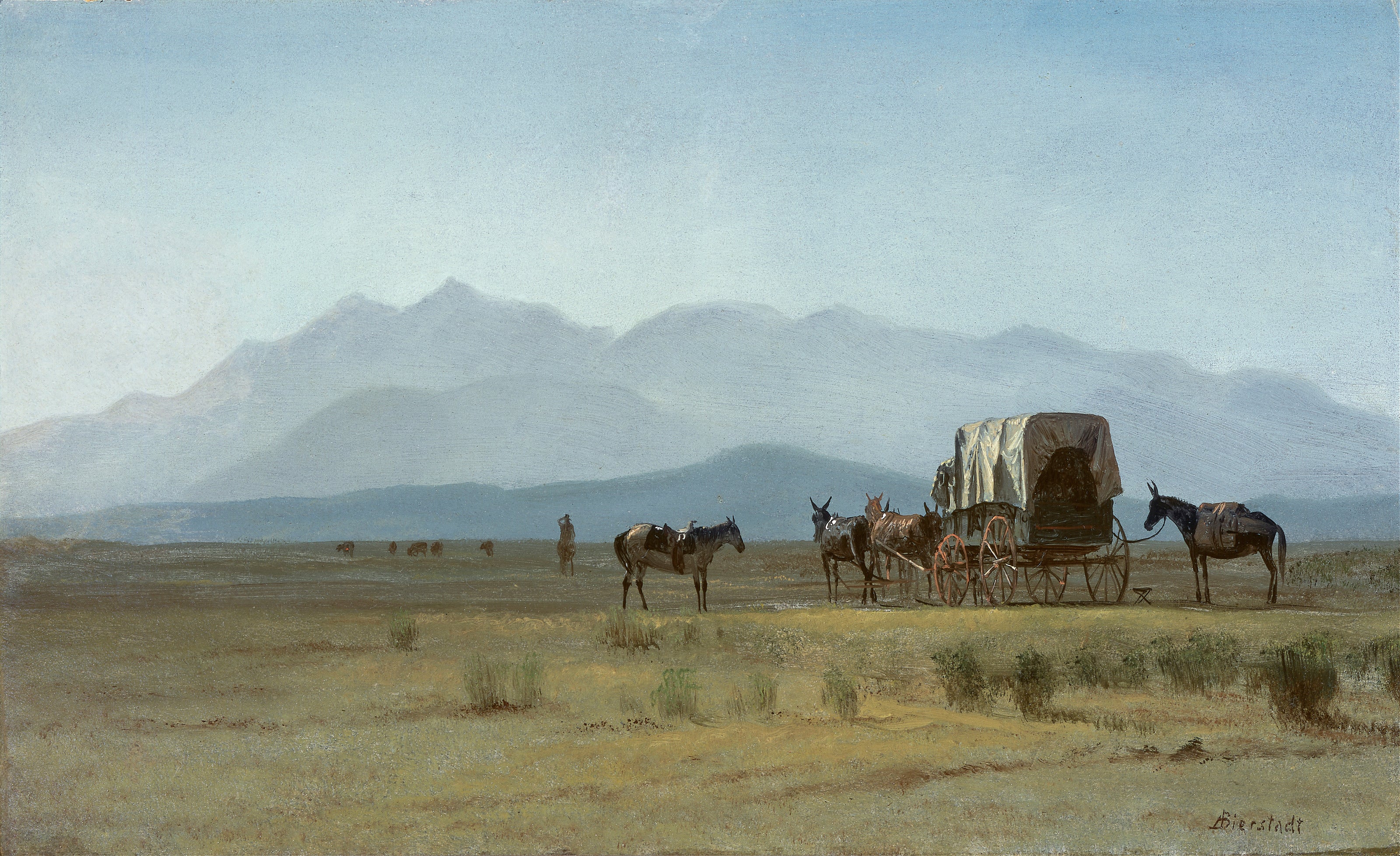 Albert Bierstadt — Surveyor's Wagon in the Rockies | Landscape Fine Art Print
