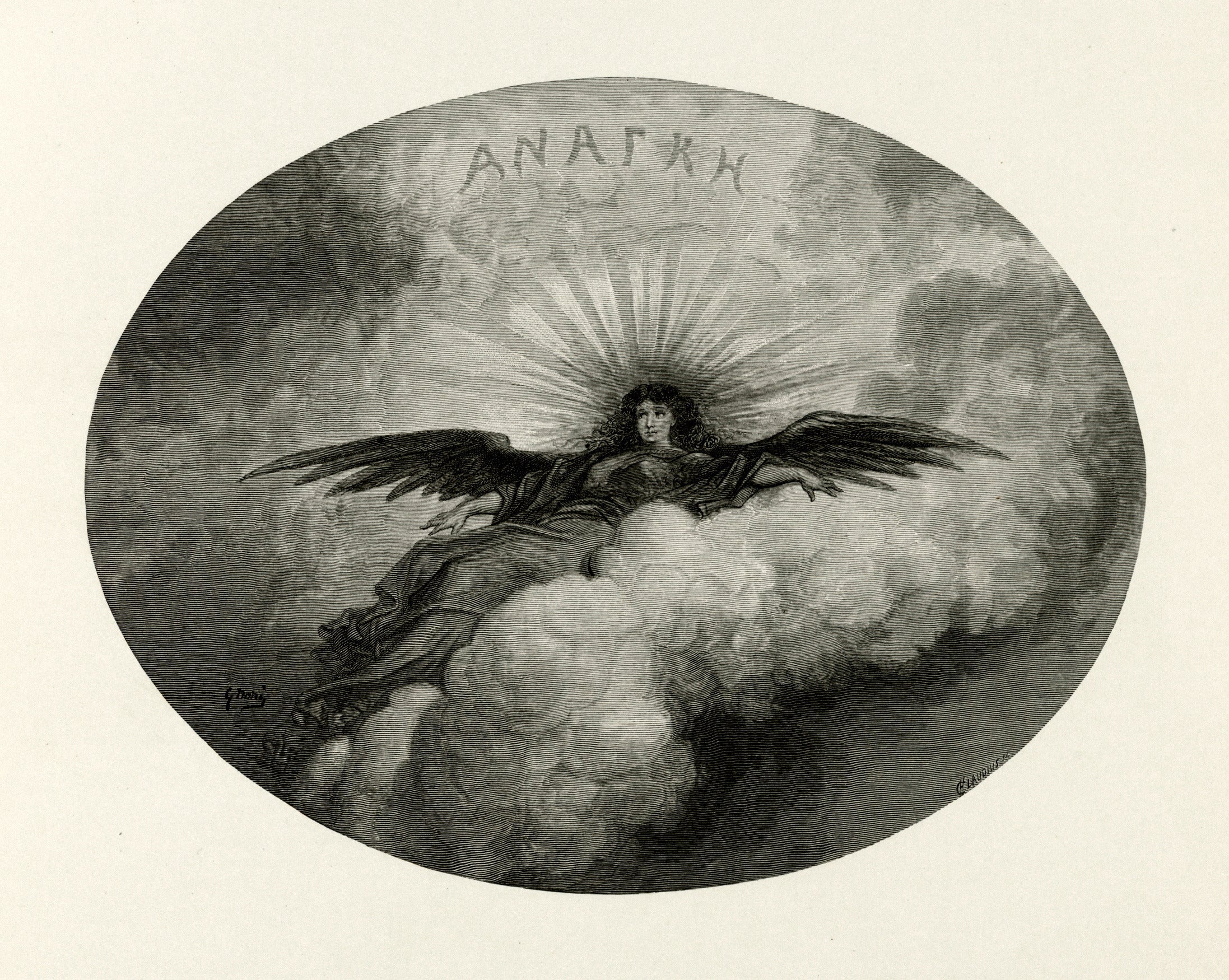 Gustave Doré — Anagke (title vignette) | Gothic Illustration Print