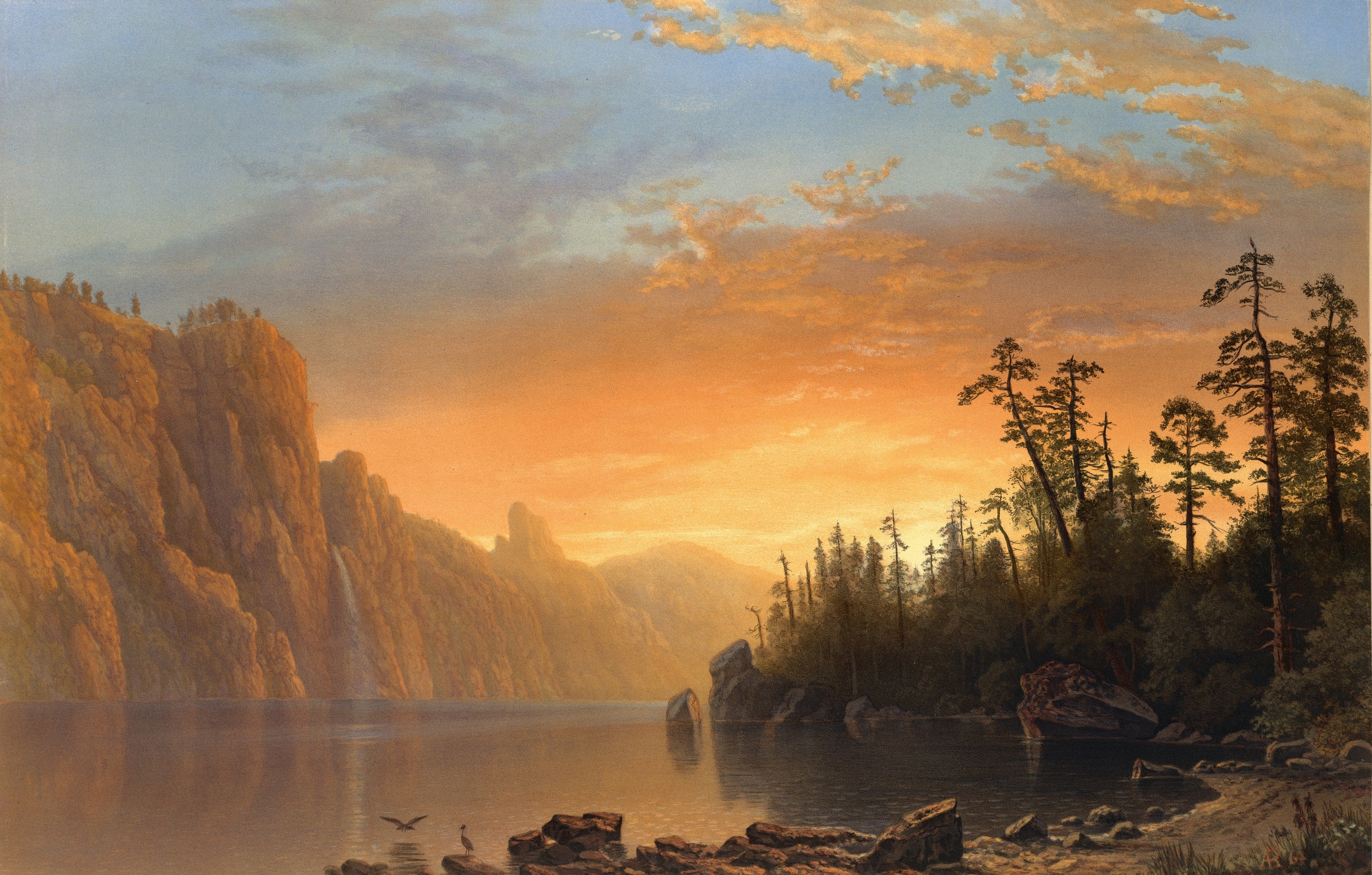 Albert Bierstadt — Sunset in California | Landscape Fine Art Print