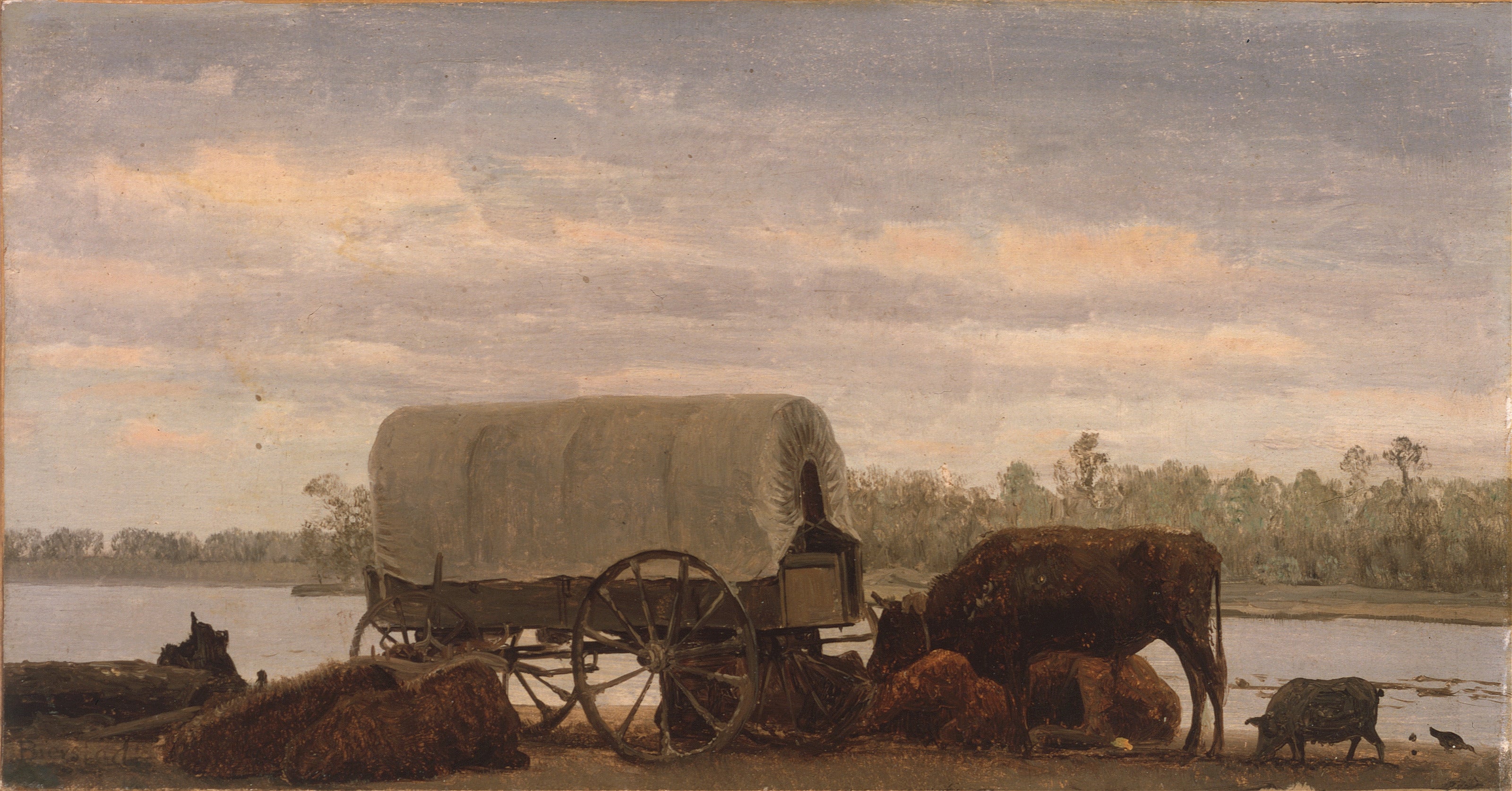 Albert Bierstadt — Nooning on the Platte | Landscape Fine Art Print