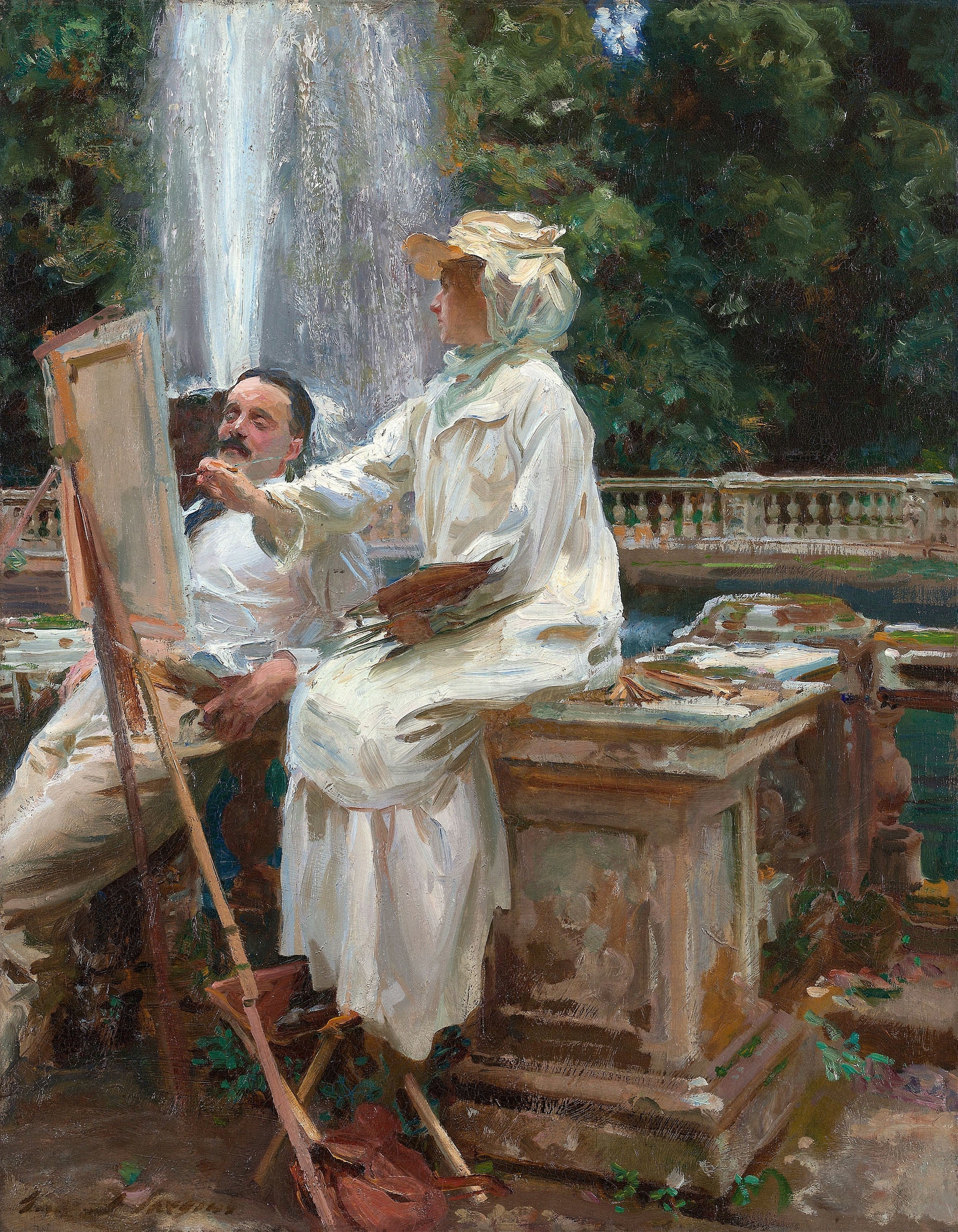 John Singer Sargent — The Fountain, Villa Torlonia, Frascati | Fine Art Print