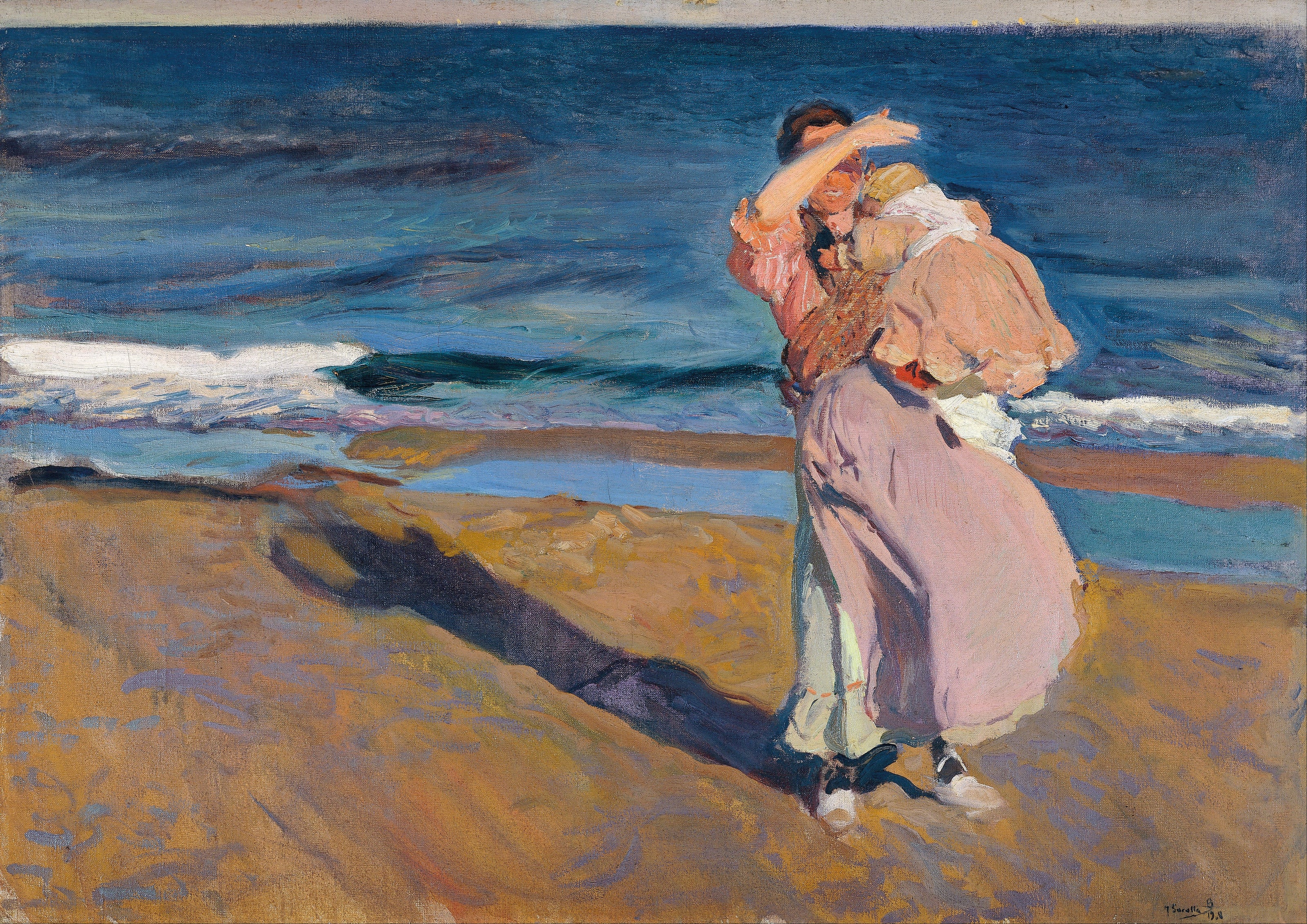 Joaquín Sorolla — Fisherwoman with her Son | Fine Art Print