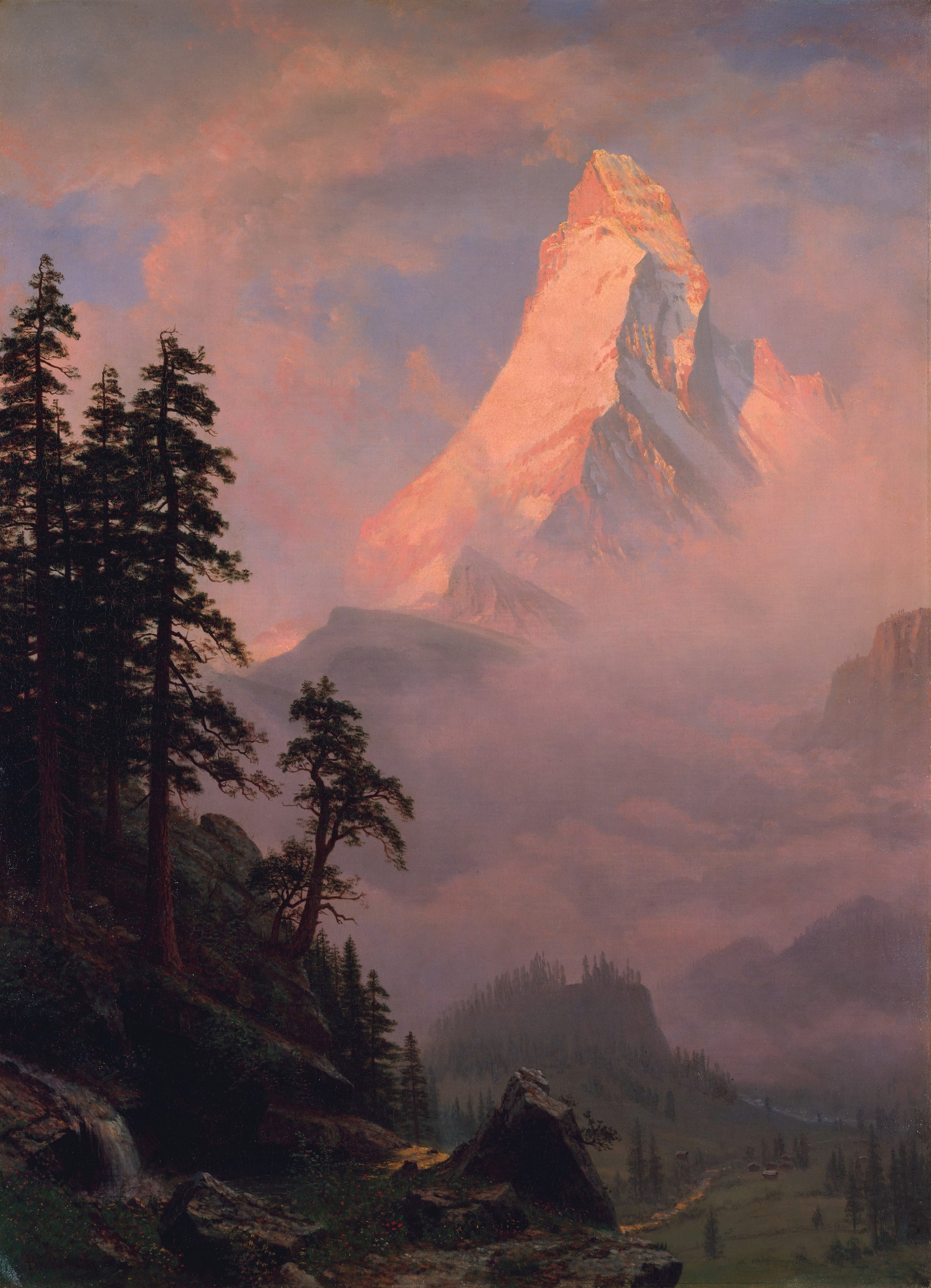 Albert Bierstadt — Sunrise on the Matterhorn | Landscape Fine Art Print